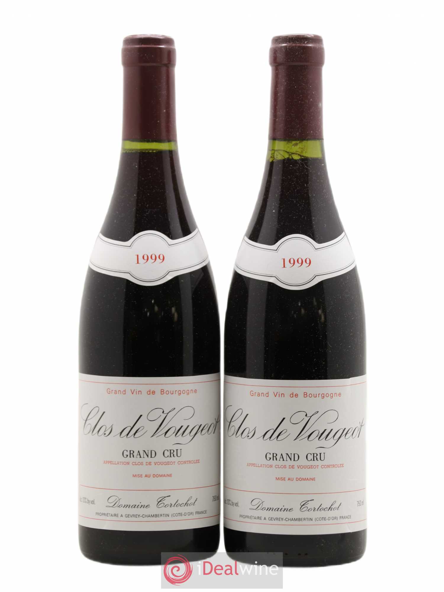 Clos de Vougeot Grand Cru Tortochot (Domaine) 1999 - Lot de 2 bouteilles - 0