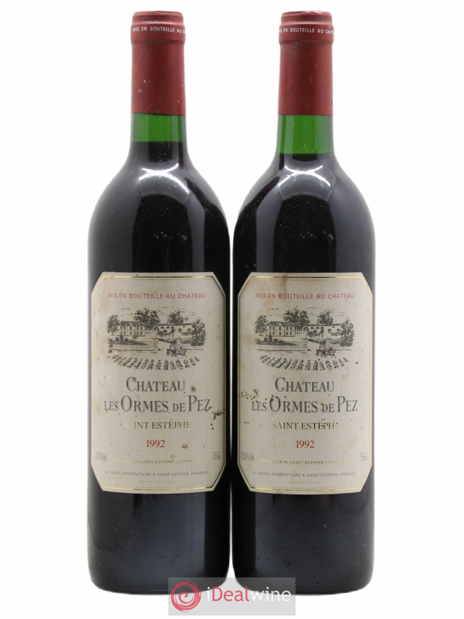 Château les Ormes de Pez 1992 - Lot de 2 bouteilles - 0