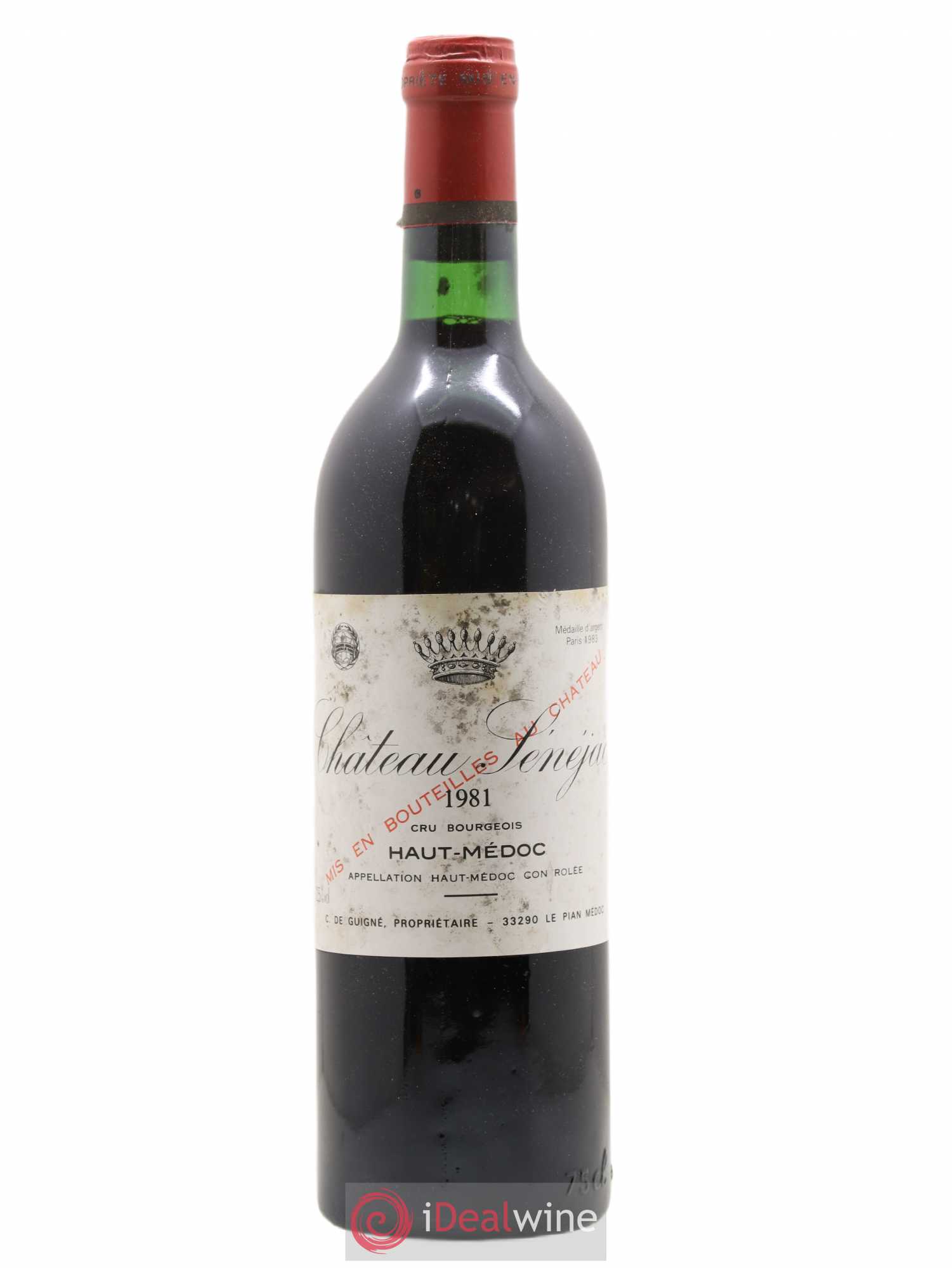 Château Sénejac Cru Bourgeois 1981 - Lot de 1 bouteille - 0