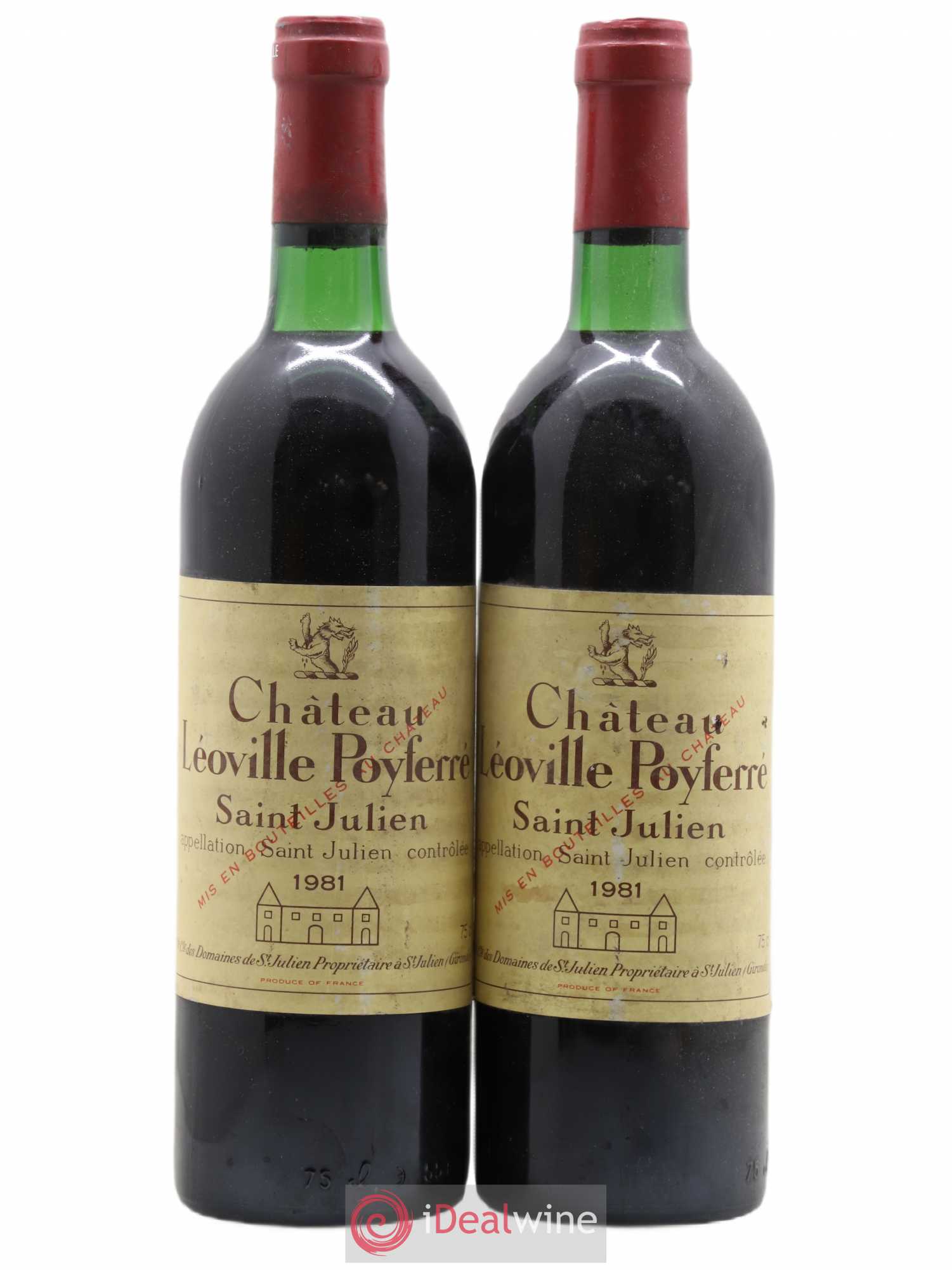 Château Léoville Poyferré 2ème Grand Cru Classé 1981 - Lot de 2 bouteilles - 0