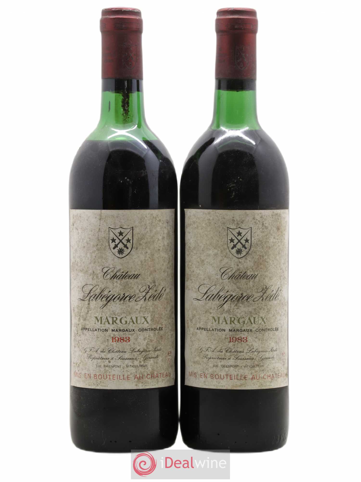 Château Labegorce Zédé Cru Bourgeois 1983 - Lot de 2 bouteilles - 0