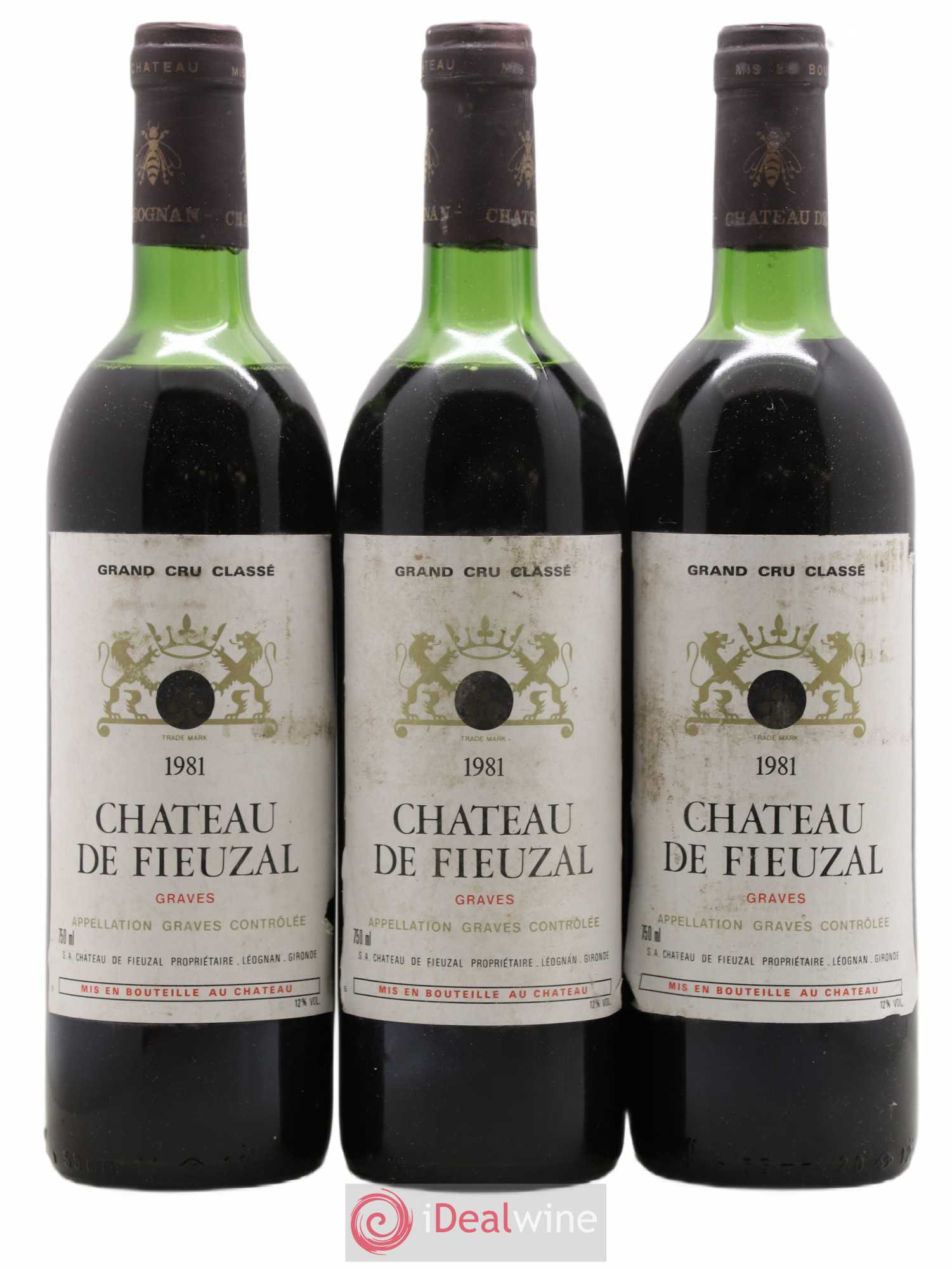 Château de Fieuzal Cru Classé de Graves 1981 - Lot de 3 bouteilles - 0