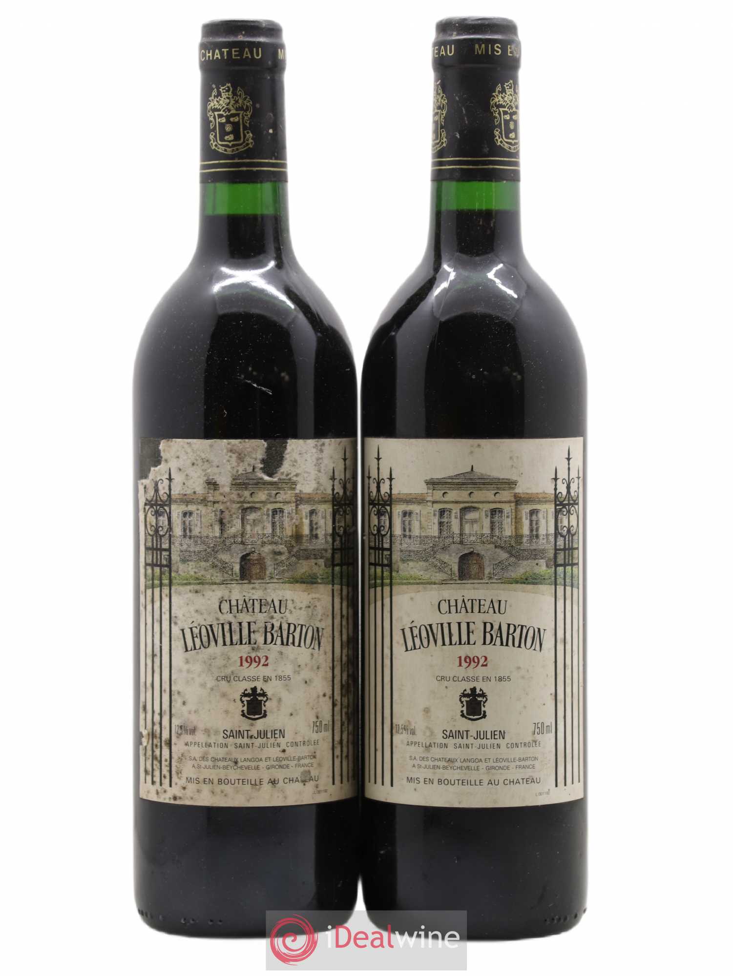 Château Léoville Barton 2ème Grand Cru Classé 1992 - Lot de 2 bouteilles - 0