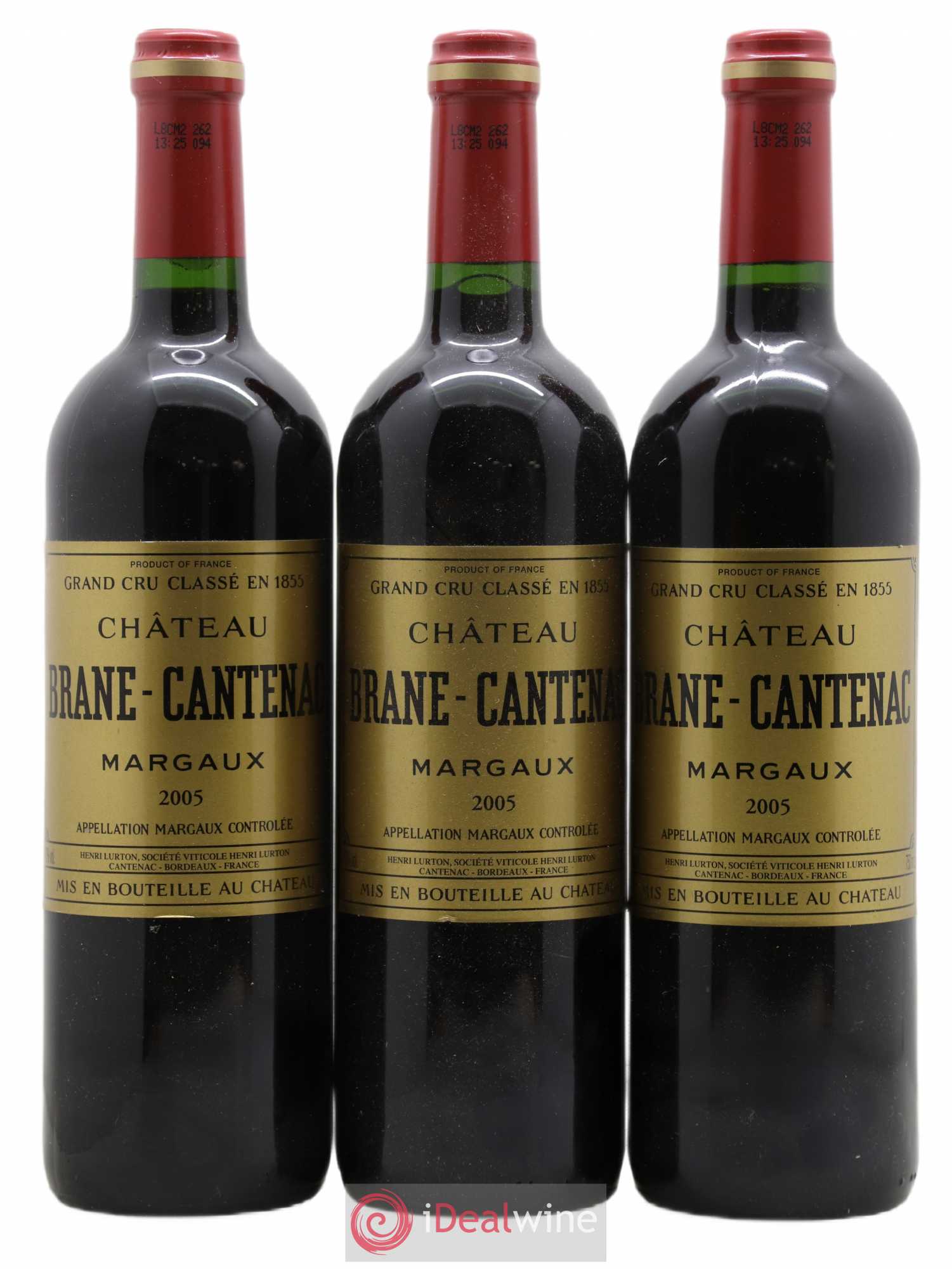 Château Brane Cantenac 2ème Grand Cru Classé 2005 - Lot de 3 bouteilles - 0