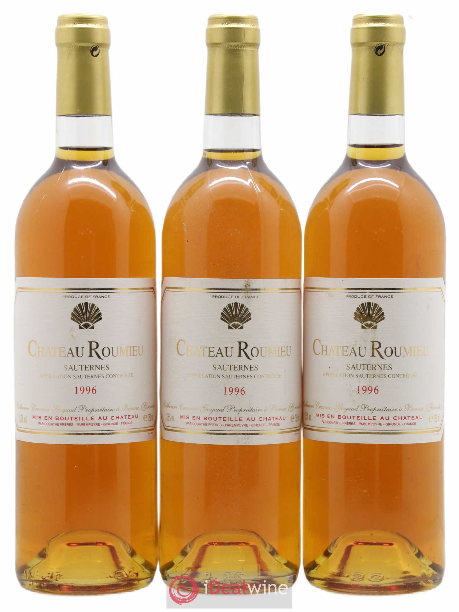 Sauternes Roumieu 1996 - Posten von 3 Flaschen - 0