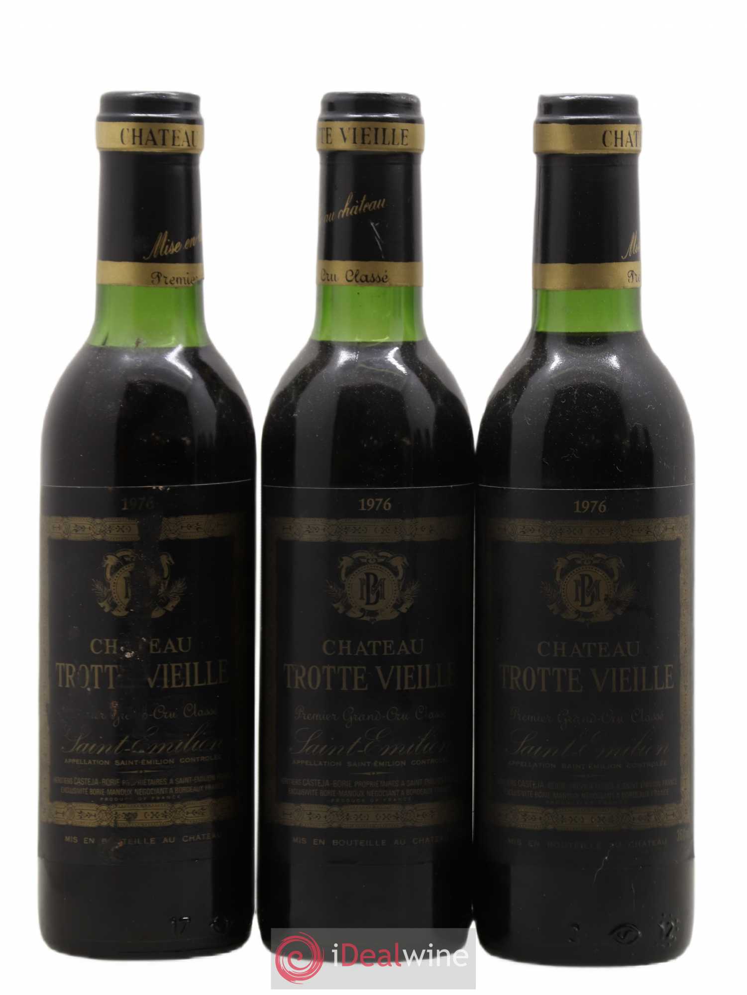 Château Trotte Vieille 1er Grand Cru Classé B 1976 - Lot de 6 demi bouteilles - 1