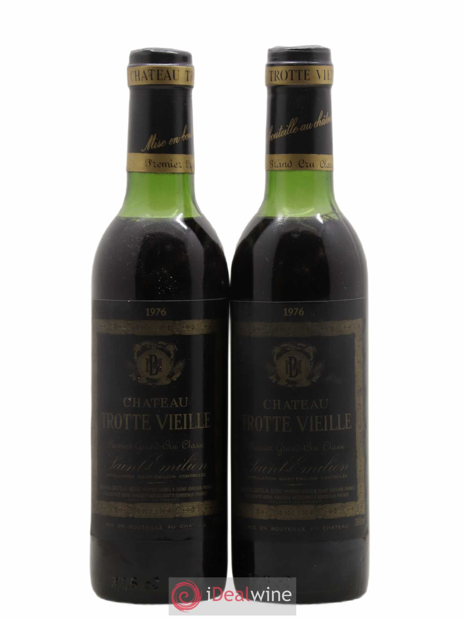 Château Trotte Vieille 1er Grand Cru Classé B 1976 - Lot de 2 demi bouteilles - 0