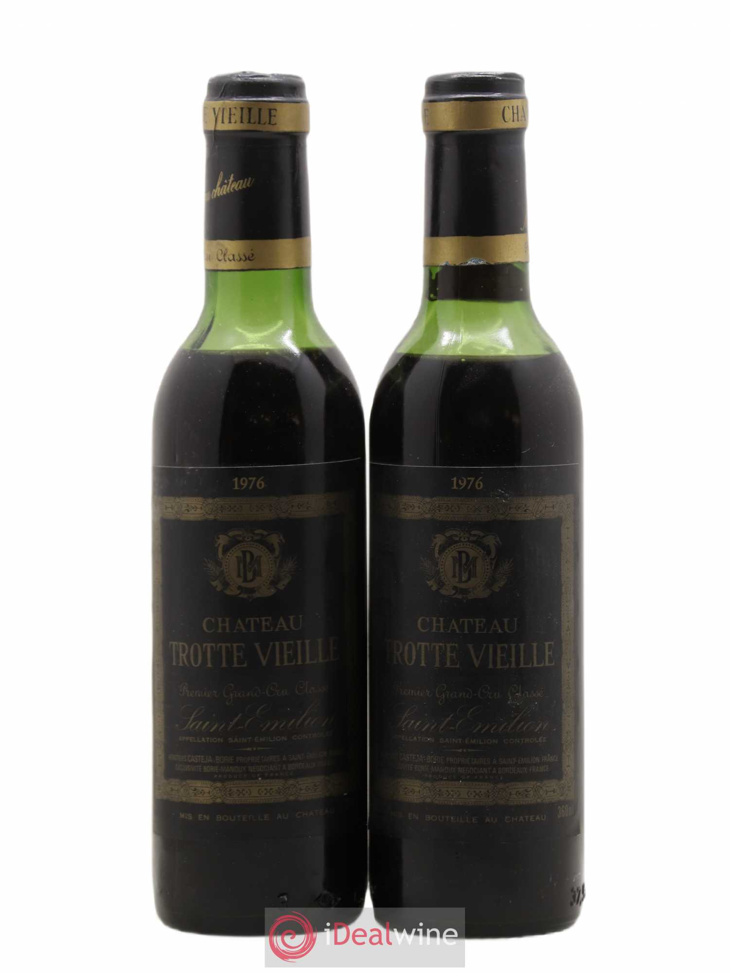 Château Trotte Vieille 1er Grand Cru Classé B 1976 - Lot de 2 demi bouteilles - 0