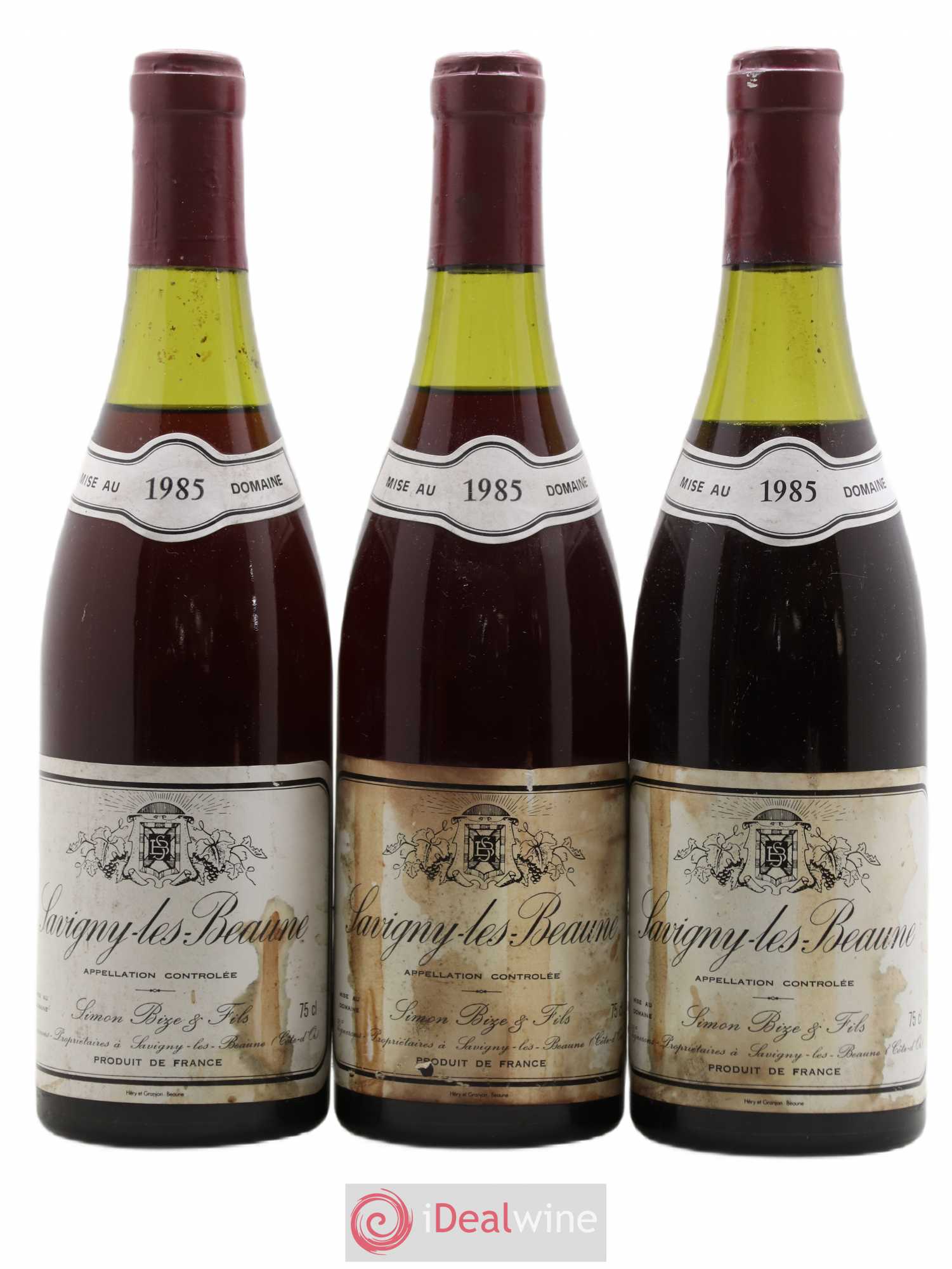 Savigny-lès-Beaune Simon Bize & Fils 1985 - Lot de 3 bouteilles - 0