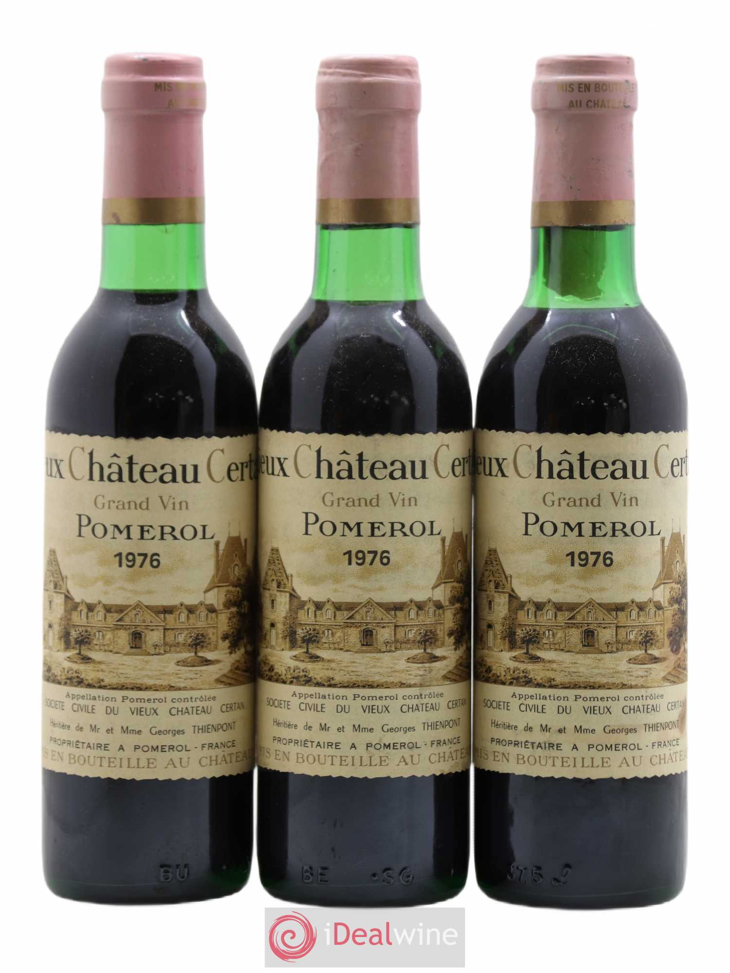 Vieux Château Certan 1976 - Lot de 3 demi bouteilles - 0