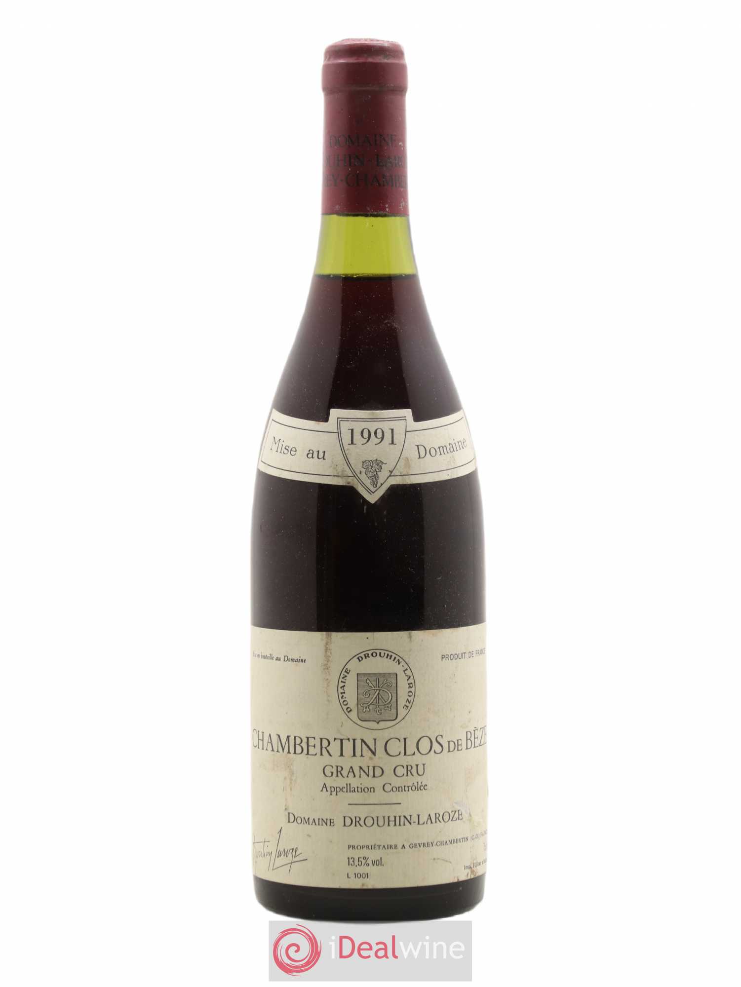 Chambertin Clos de Bèze Grand Cru Drouhin Laroze 1991 - Lot de 1 bouteille - 0