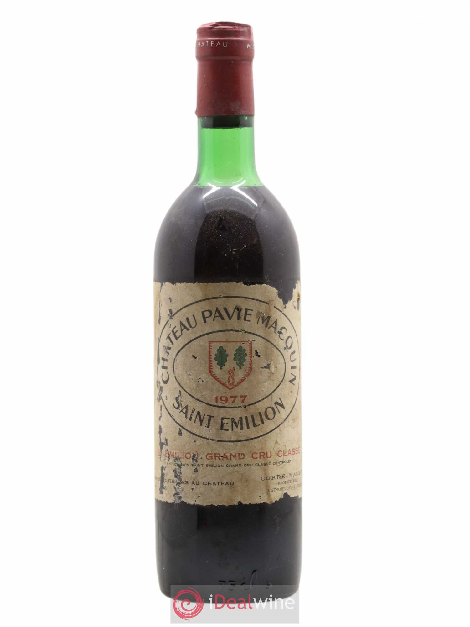 Château Pavie Macquin 1er Grand Cru Classé B 1977 - Lot de 1 bouteille - 0