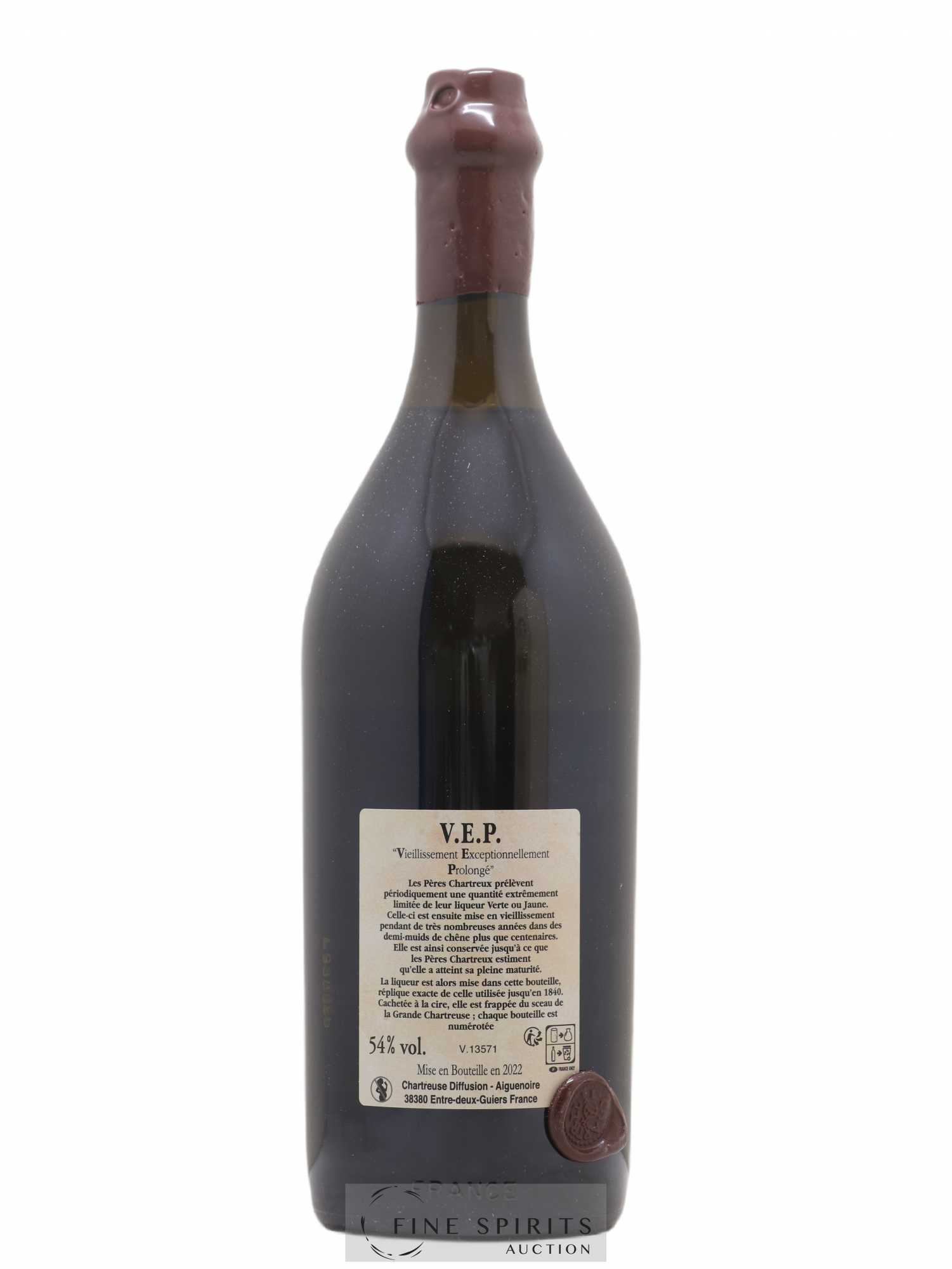 Chartreuse Of. Verte V.E.P. Mise 2022  (sans prix de réserve) - Lot de 1 bouteille - 2