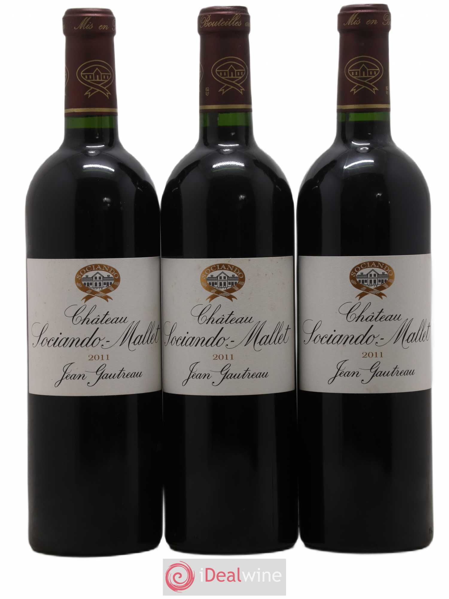 Château Sociando Mallet 2011 - Lot de 3 bouteilles - 0