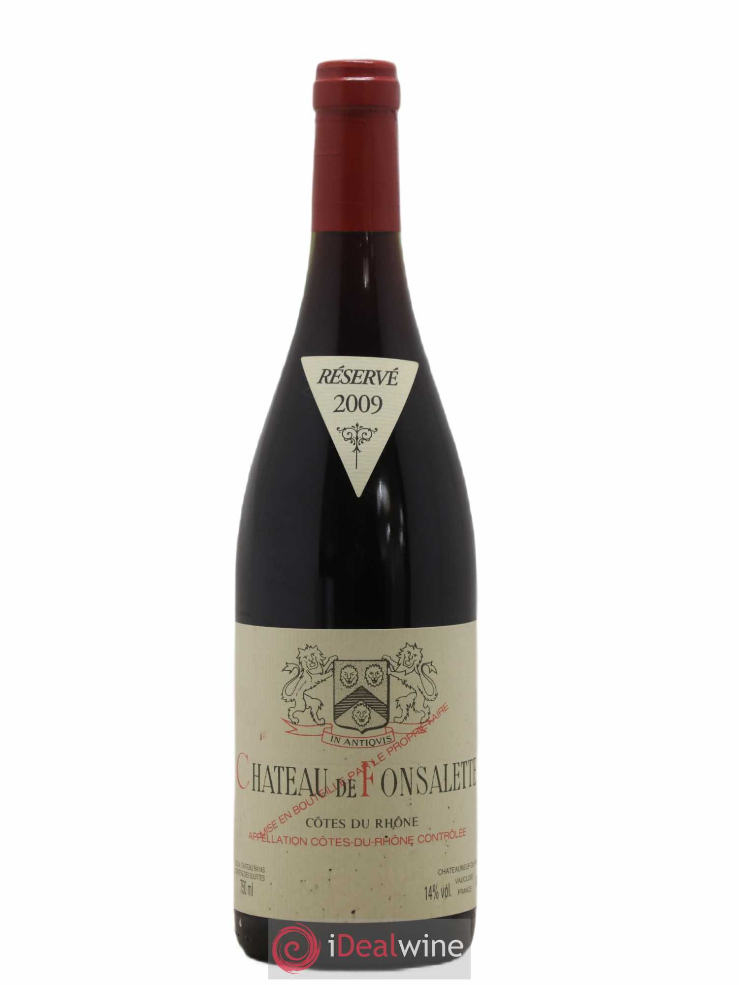 Côtes-du-Rhône Château de Fonsalette Emmanuel Reynaud 2009 - Lot de 1 bouteille - 0