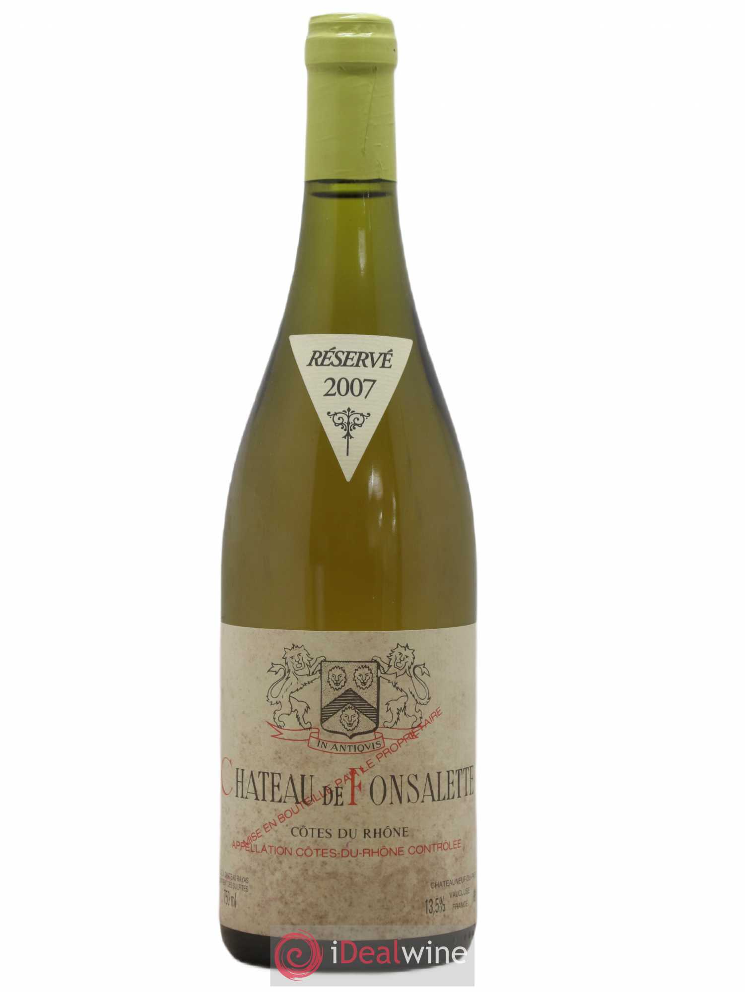 Côtes-du-Rhône Château de Fonsalette Emmanuel Reynaud 2007 - Lot de 1 bouteille - 0