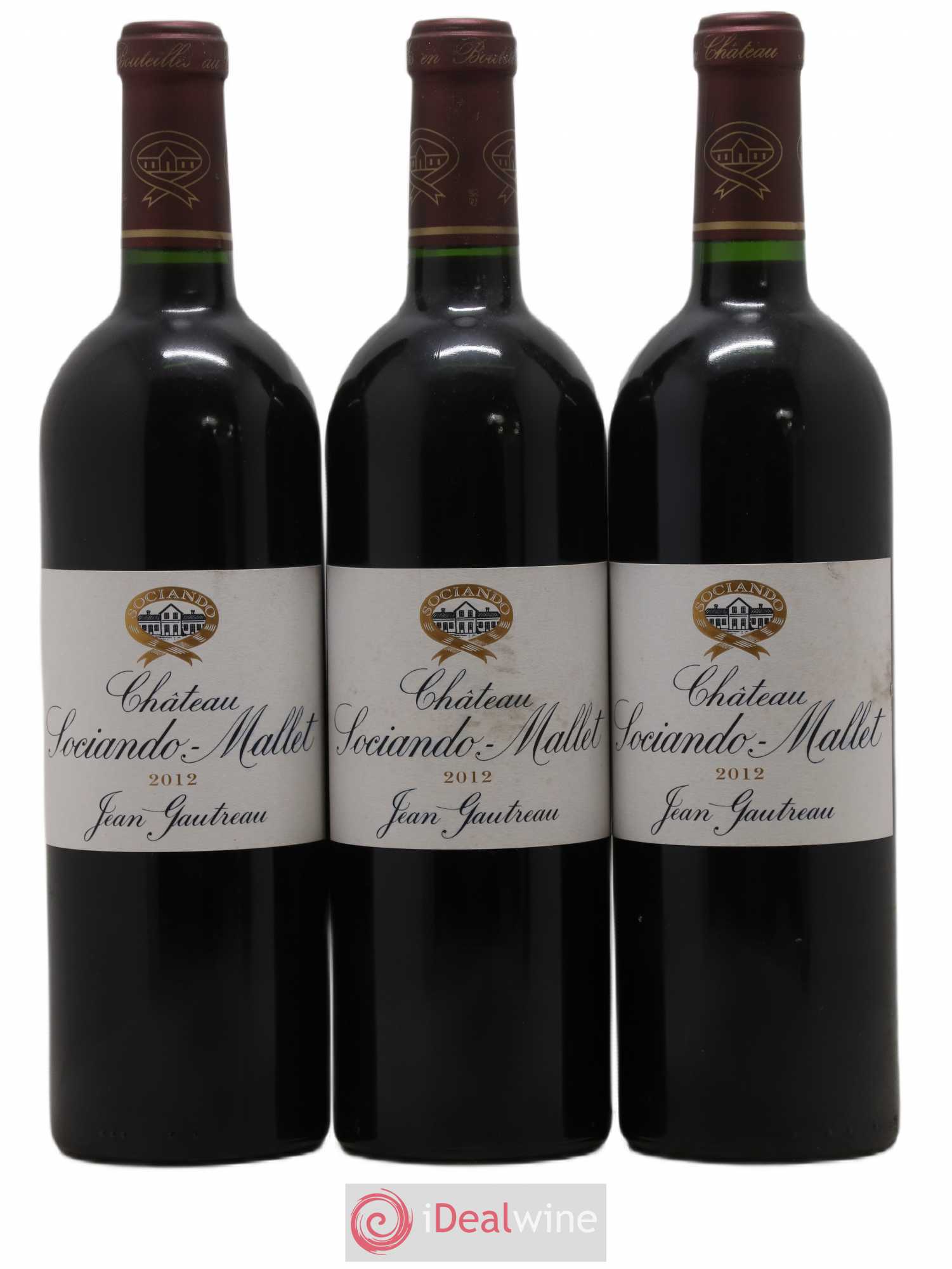Château Sociando Mallet 2012 - Lot de 3 bouteilles - 0