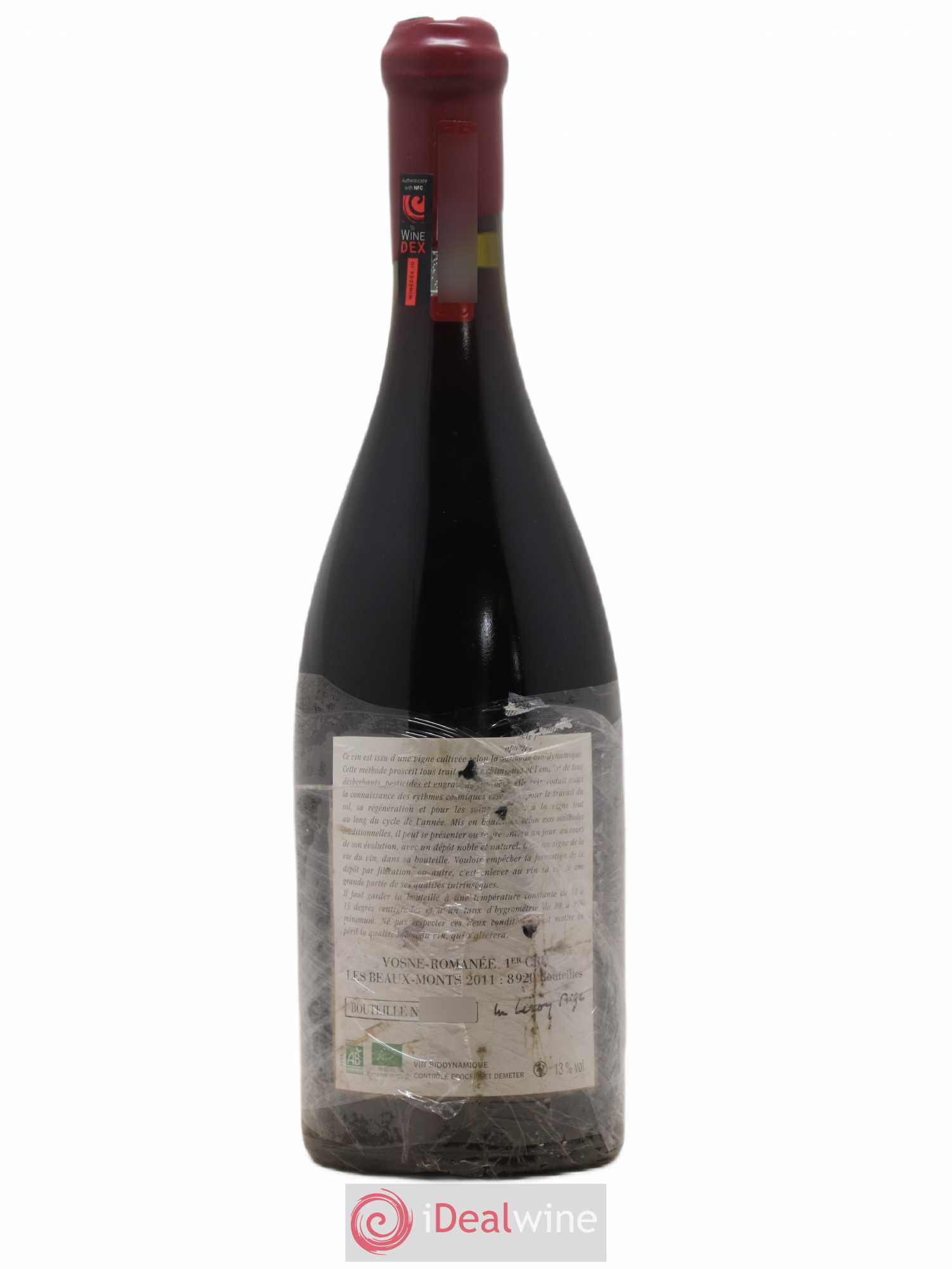 Vosne-Romanée 1er Cru Les Beaux-Monts Leroy (Domaine) 2011 - Lot de 1 bouteille - 1