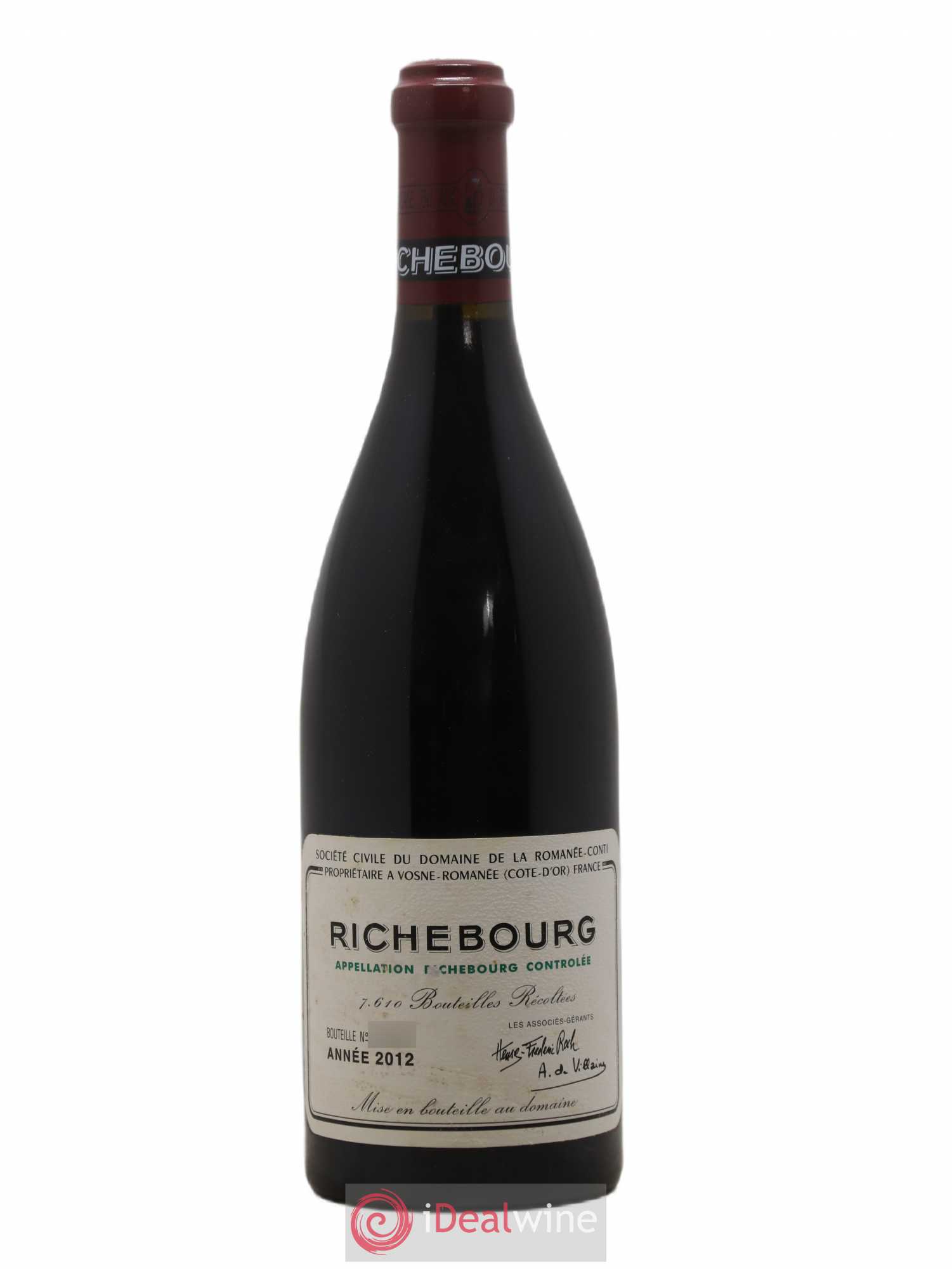 Richebourg Grand Cru Domaine de la Romanée-Conti 2012 - Lot de 1 bouteille - 0