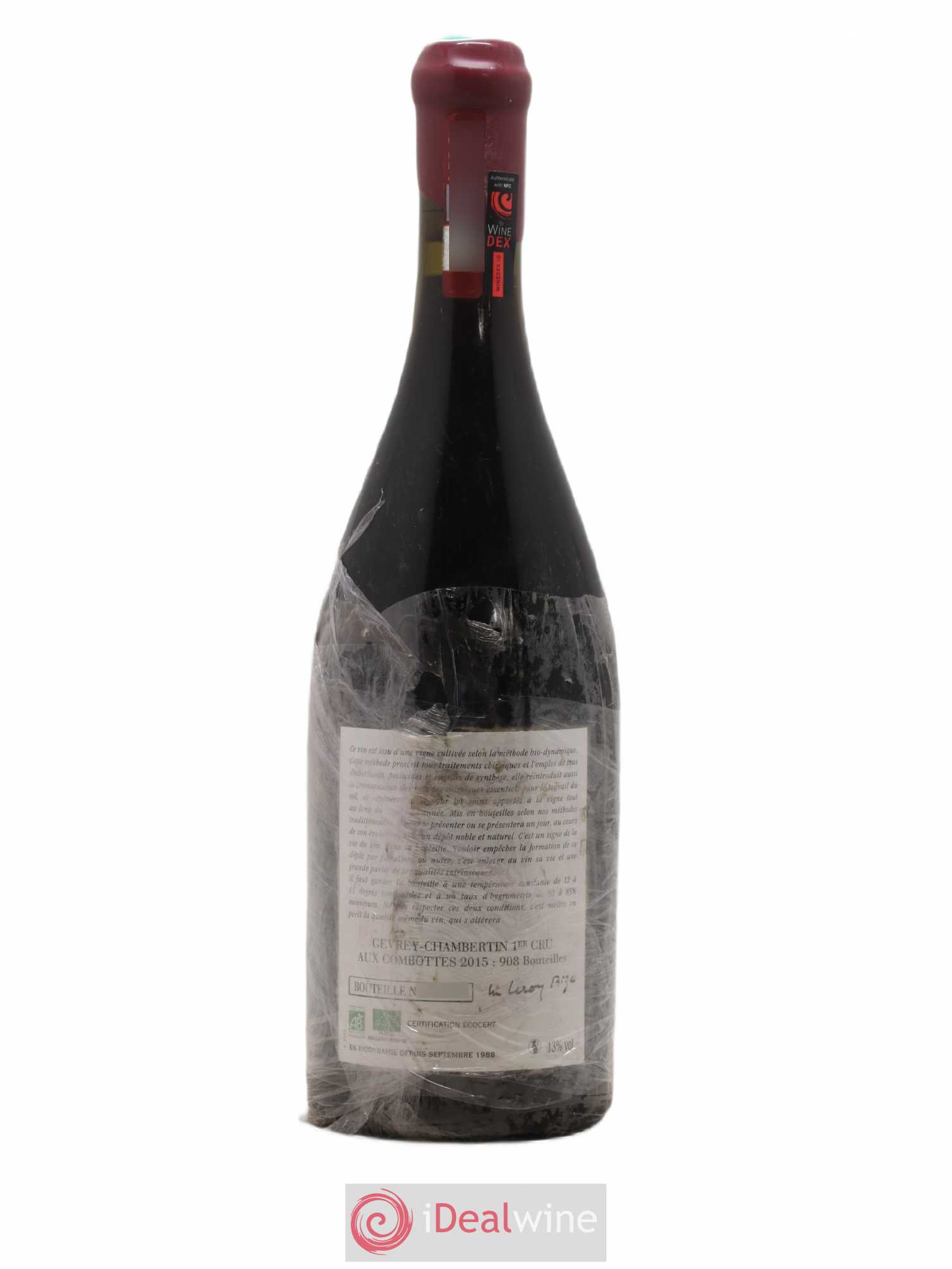 Gevrey-Chambertin 1er Cru Les Combottes Leroy (Domaine) 2015 - Lot de 1 bouteille - 1