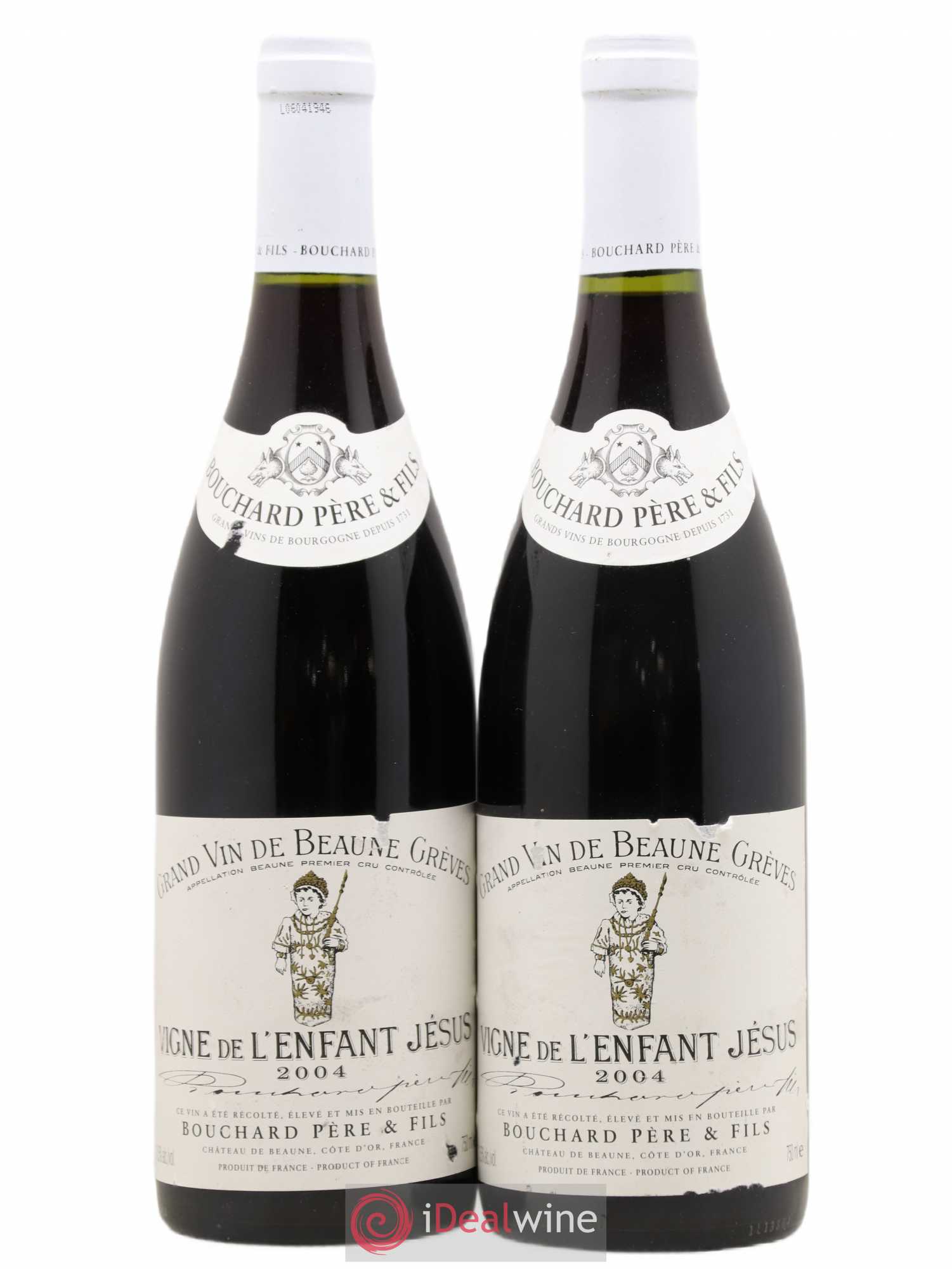 Beaune 1er Cru Grèves - Vigne de l'Enfant Jésus Bouchard Père & Fils 2004 - Lot de 2 bouteilles - 0