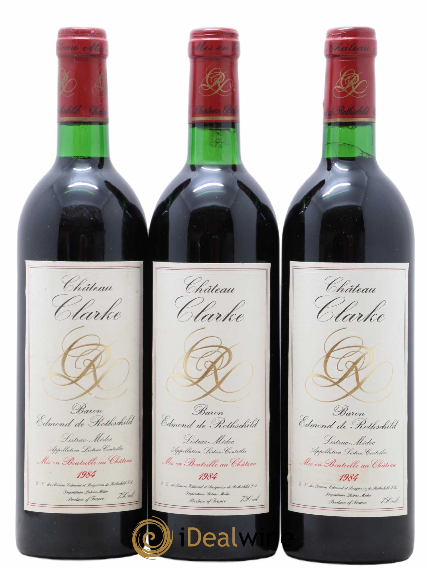 Château Clarke 1984 - Lot de 3 bouteilles - 0