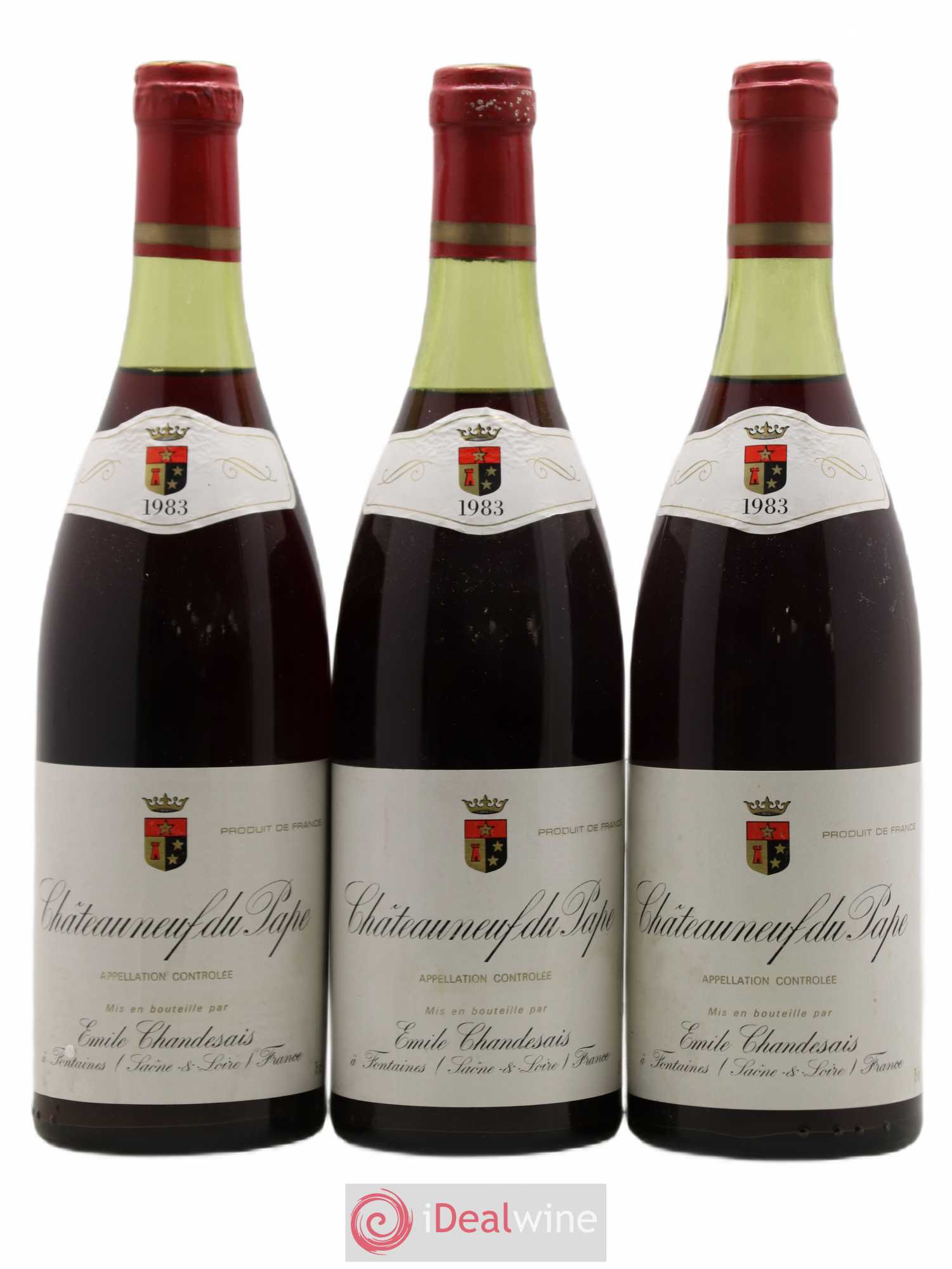 Châteauneuf-du-Pape Emile de Chandesais 1983 - Posten von 3 Flaschen - 0