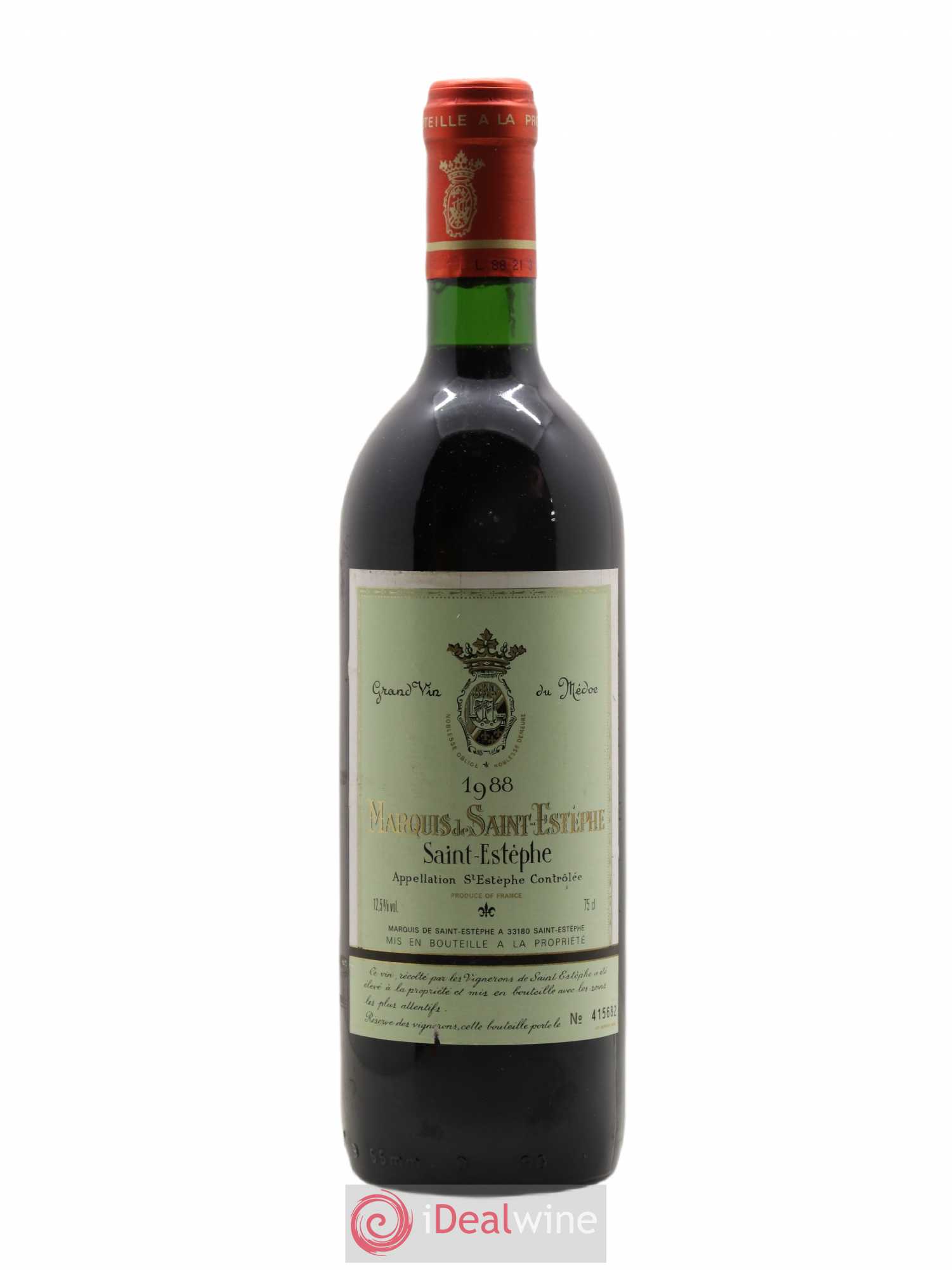 Marquis de Saint Estèphe 1988 - Lot de 1 bouteille - 0