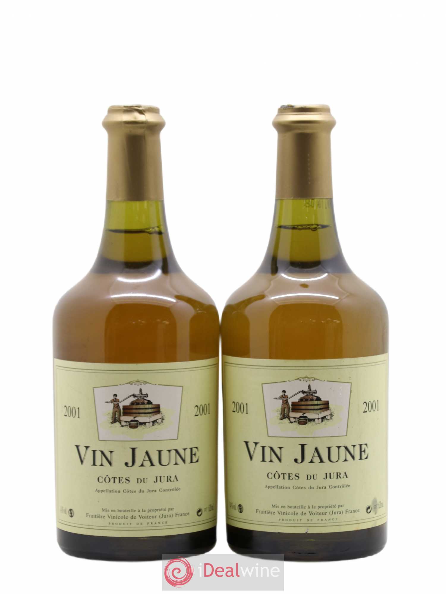 Côtes du Jura Vin Jaune Fruitiere Viticole de Voiteur 2001 - Posten von 2 Flaschen - 0