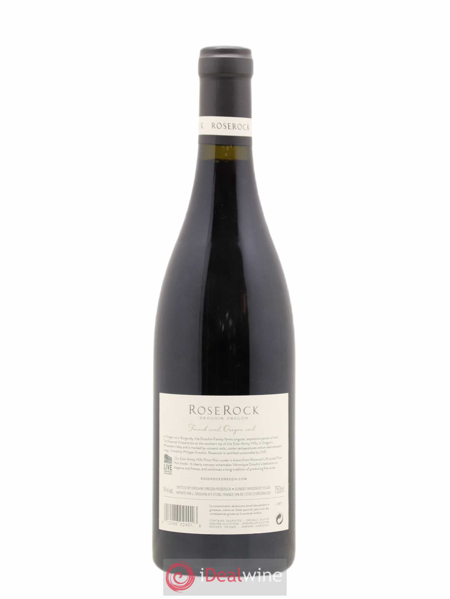 Willamette Valley Roserock Pinot Noir Eola-Amity Hills Oregon Joseph Drouhin 2014 - Lot de 1 bouteille - 1