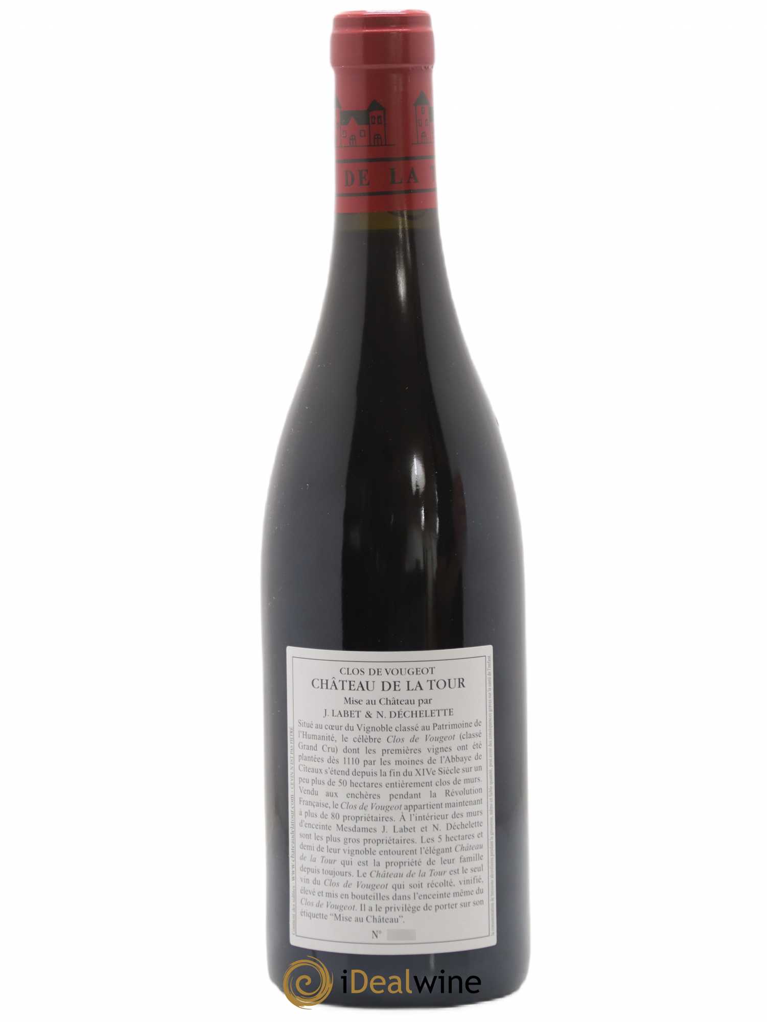 Clos de Vougeot Grand Cru Château de La Tour 2018 - Lot de 1 bouteille - 1