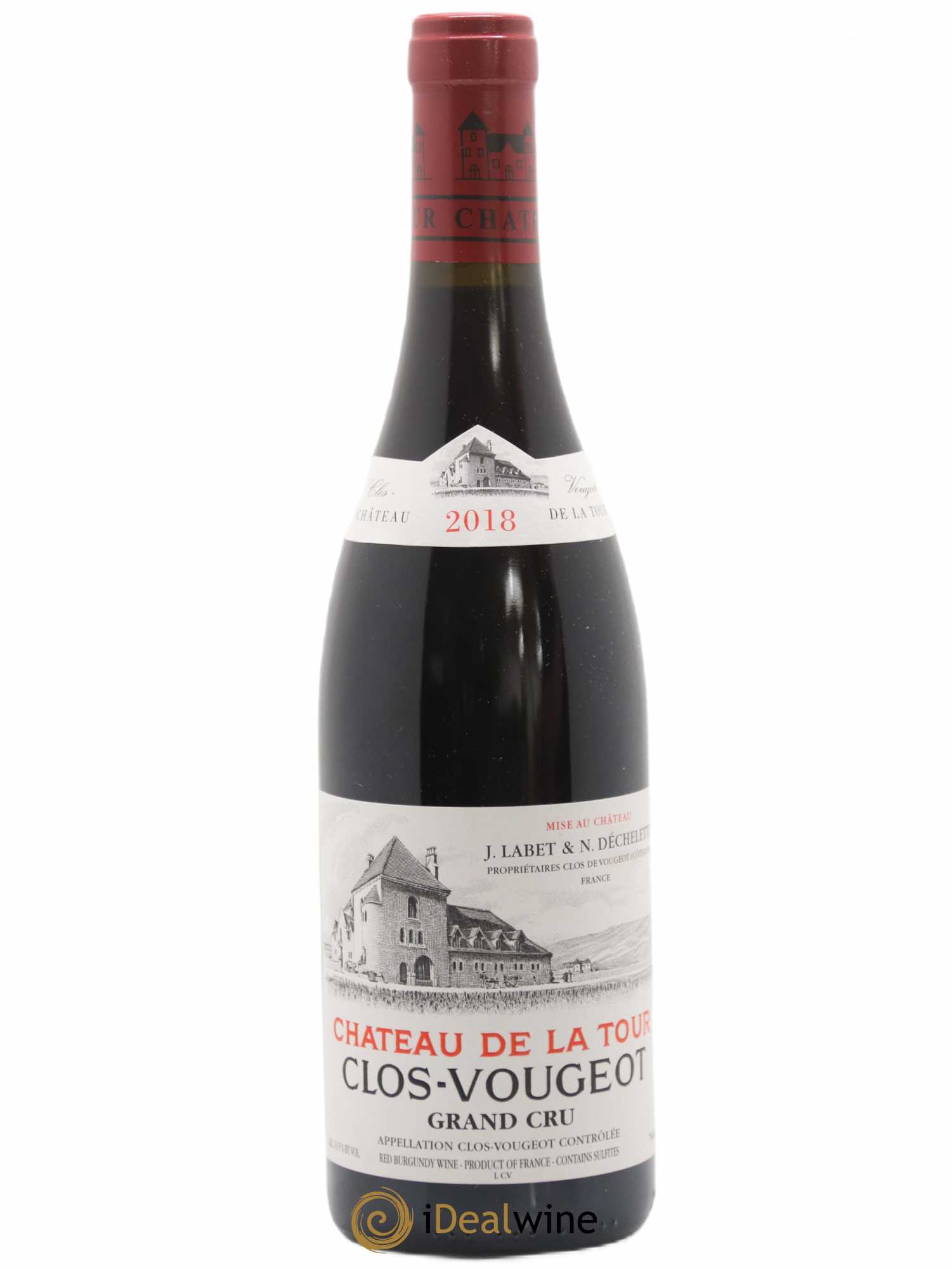 Clos de Vougeot Grand Cru Château de La Tour 2018 - Lot de 1 bouteille - 0