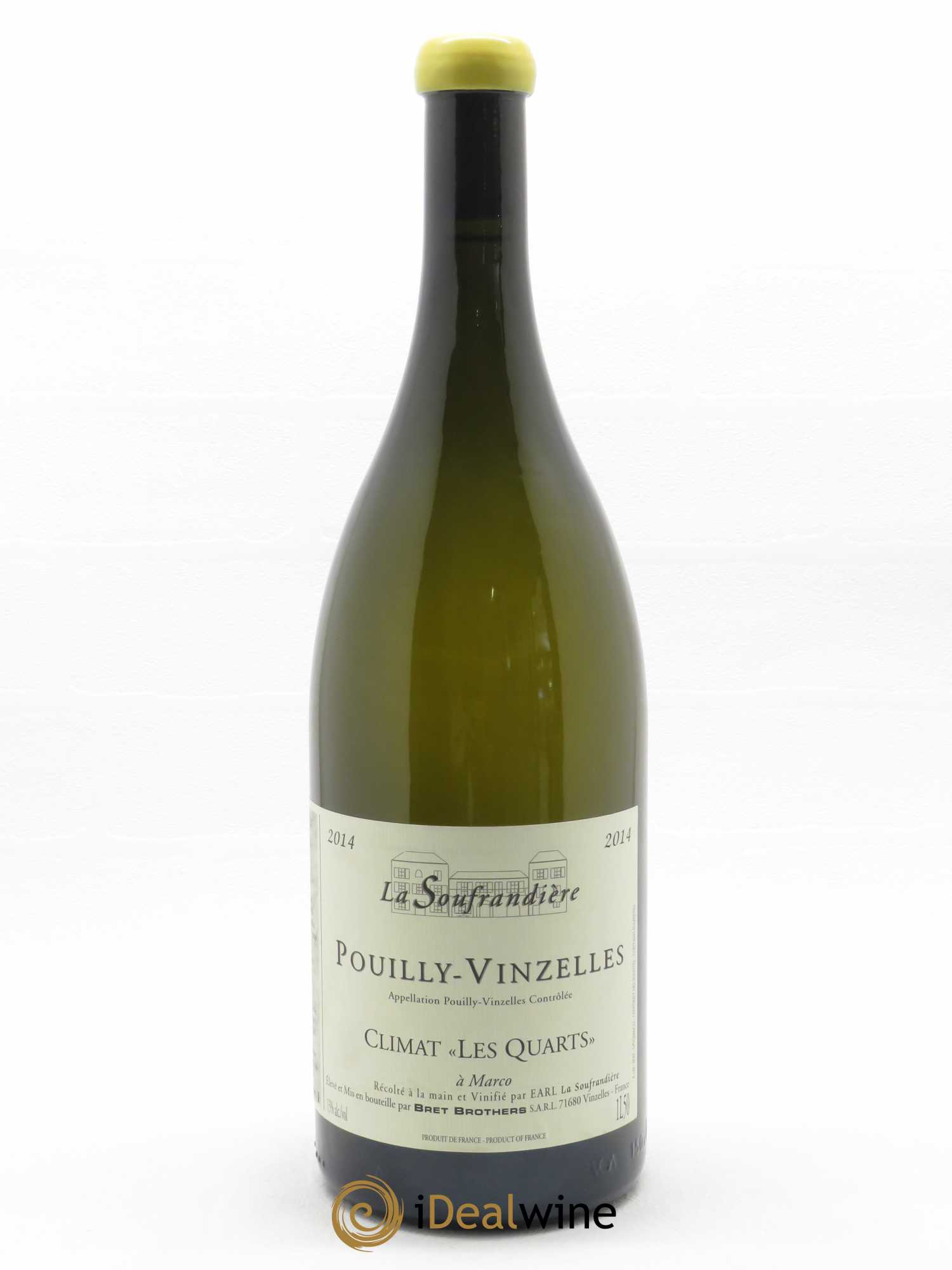 Pouilly-Vinzelles Les Quarts La Soufrandière - Bret Brothers 2014 - Lot de 1 magnum - 0