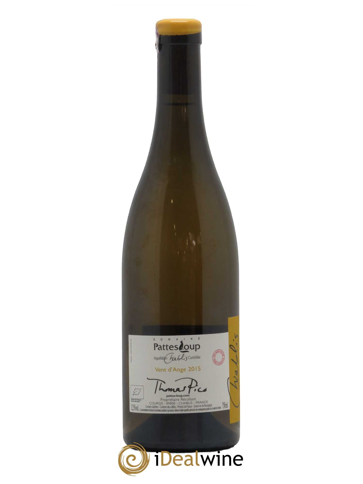 Chablis Vent d'Ange Pattes Loup (Domaine) 2015 - Lot de 1 bouteille - 1