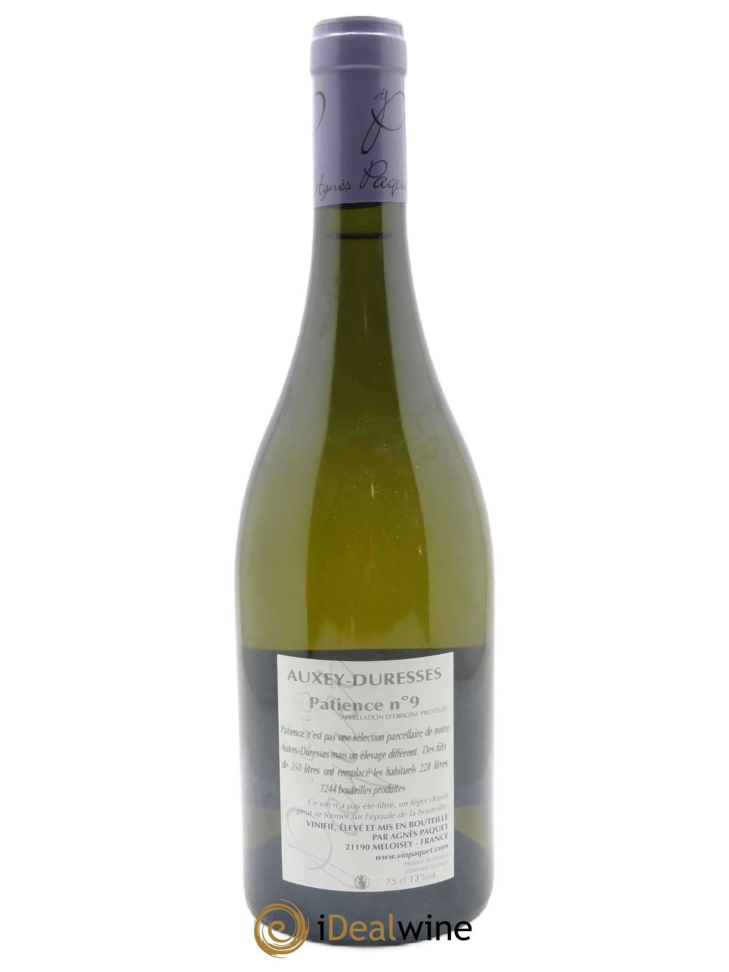 Auxey-Duresses Patience n°9 Agnès Paquet (Domaine) 2016 - Lot de 1 bouteille - 1
