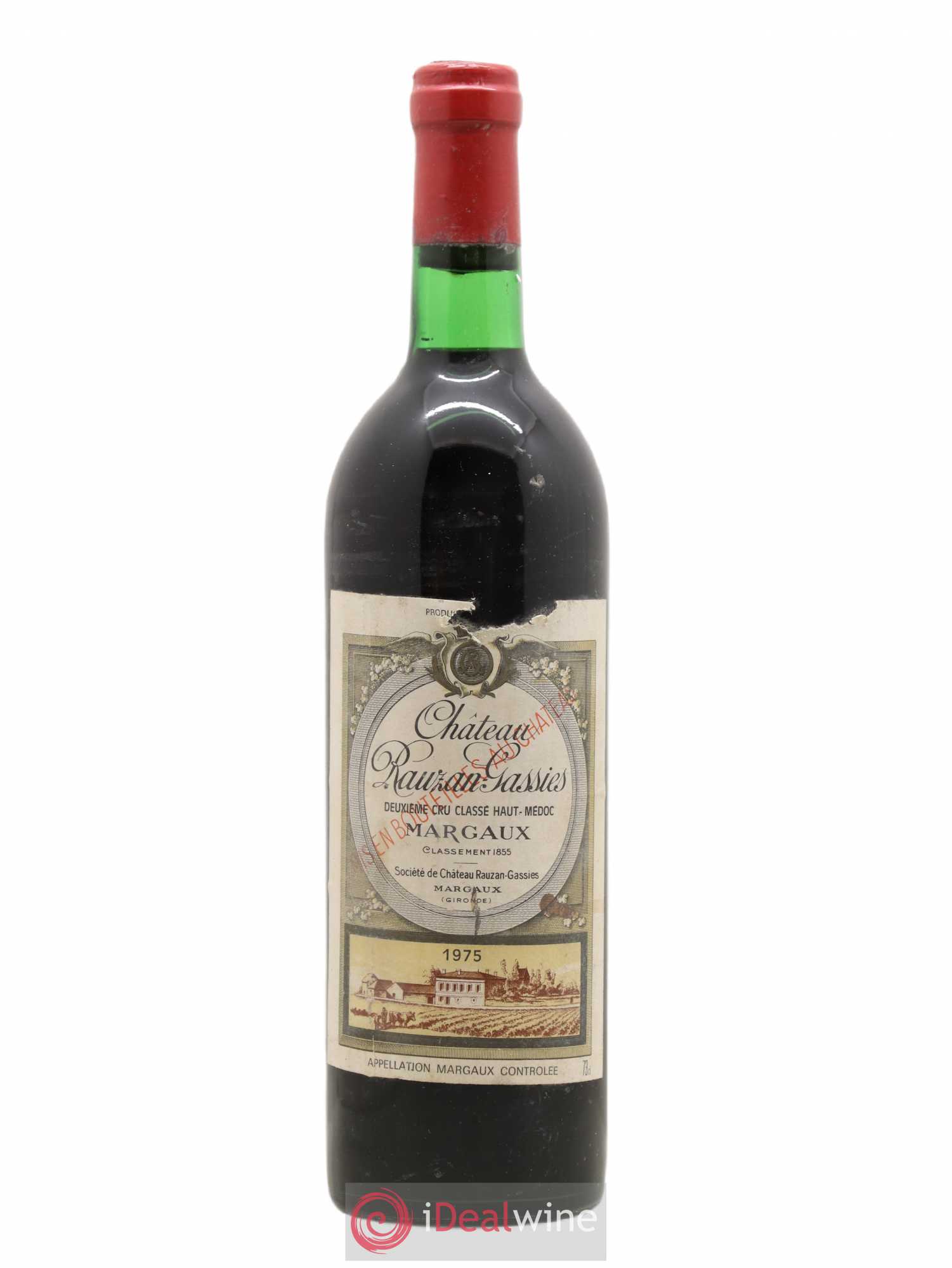 Château Rauzan-Gassies 2ème Grand Cru Classé 1975 - Lot de 1 bouteille - 0