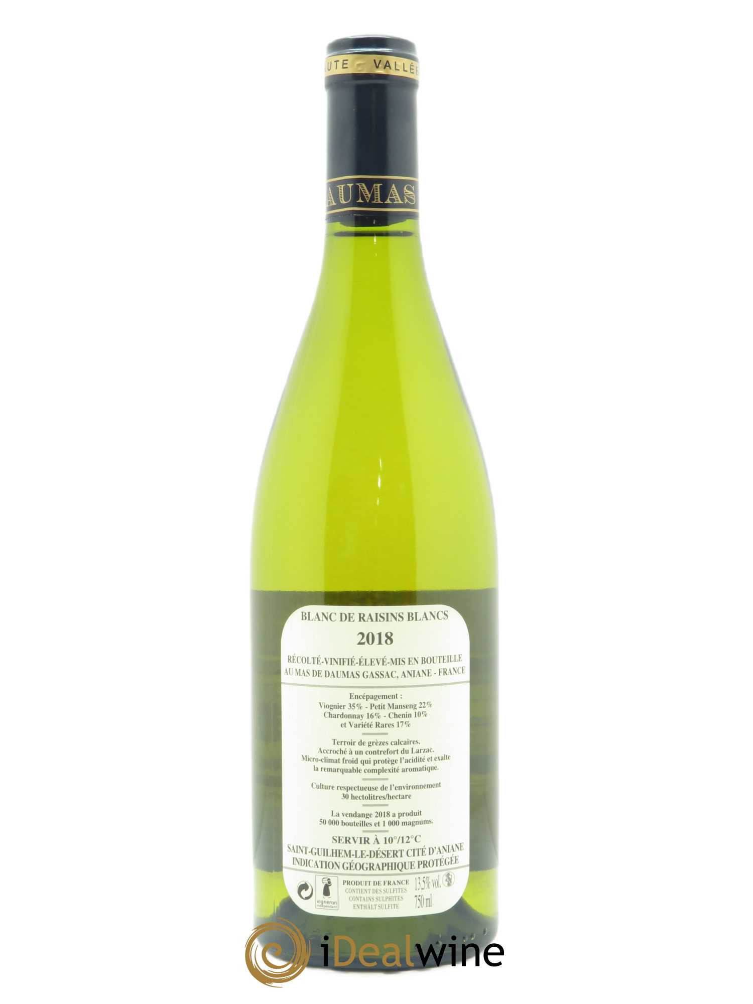 Saint-Guilhem-le-Désert - Cité d'Aniane Mas Daumas Gassac Famille Guibert de La Vaissière 2018 - Lot de 1 bouteille - 1