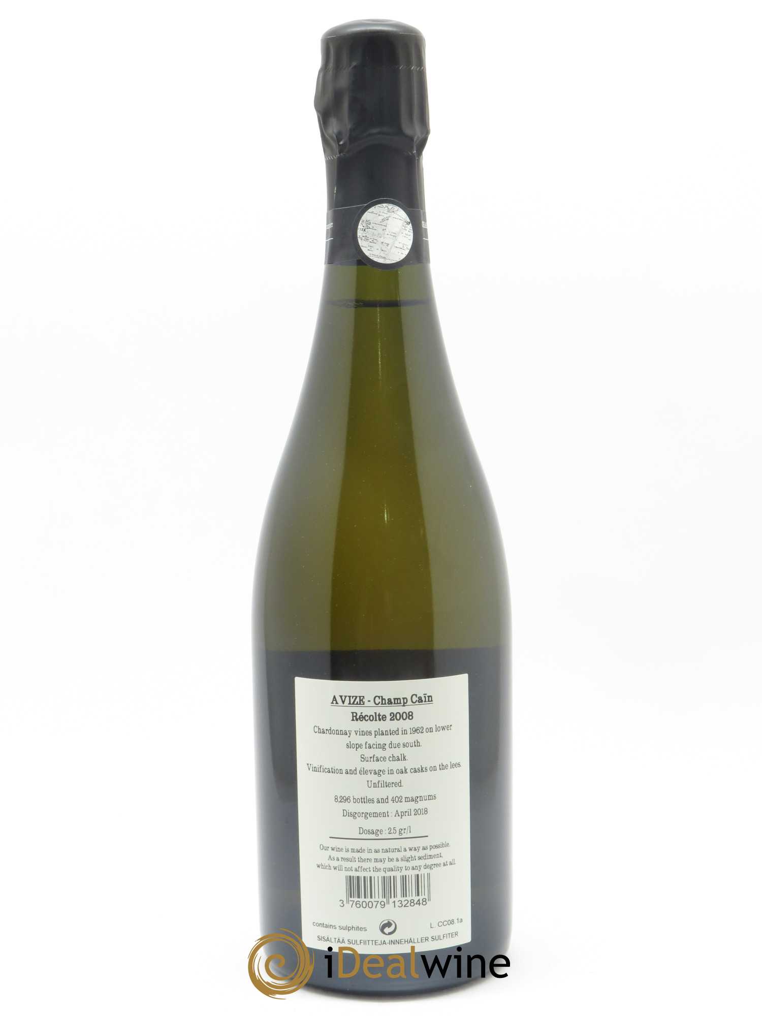 Avize Champ Caïn Extra-Brut Jacquesson 2008 - Lot de 1 bouteille - 1