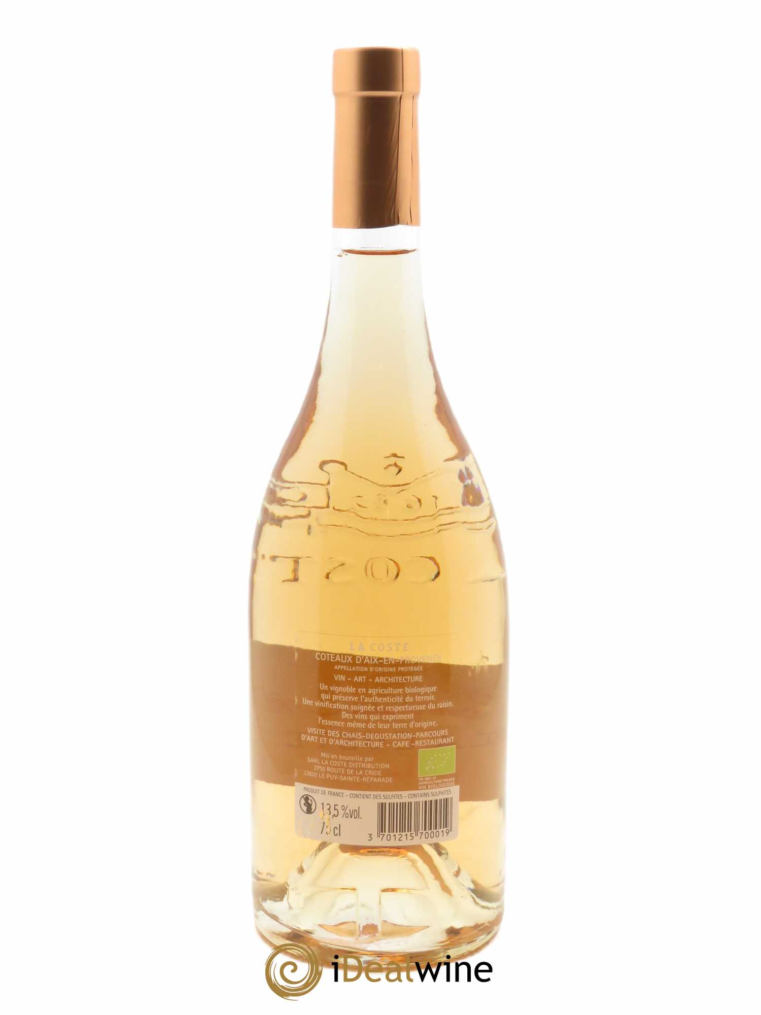 Coteaux d'Aix-en-Provence Rosé d'une Nuit Château La Coste 2020 - Lot de 1 bouteille - 1