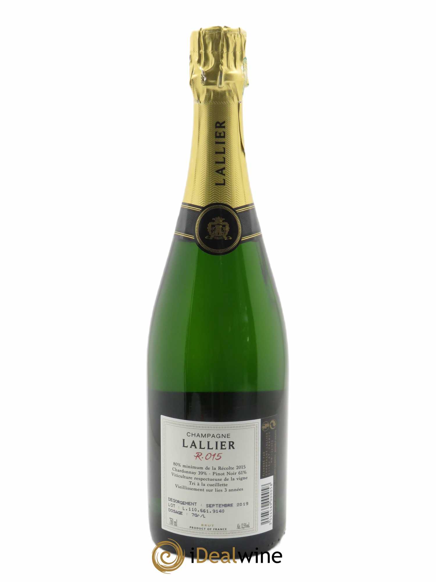 R.015 Brut Lallier (Domaine) - Lot de 1 bouteille - 1