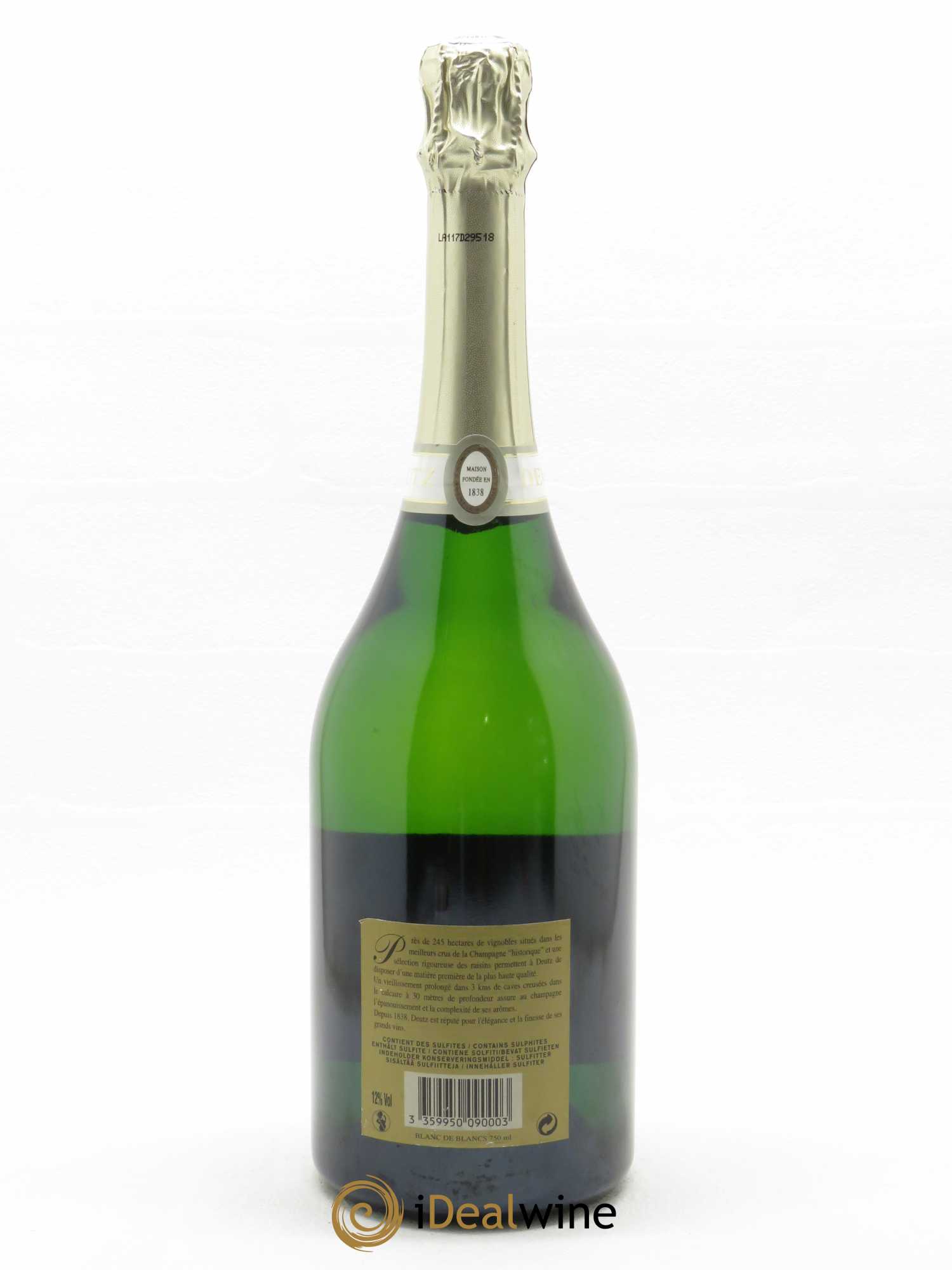 Blanc de Blancs millésimé Deutz 2013 - Lot de 1 bouteille - 1