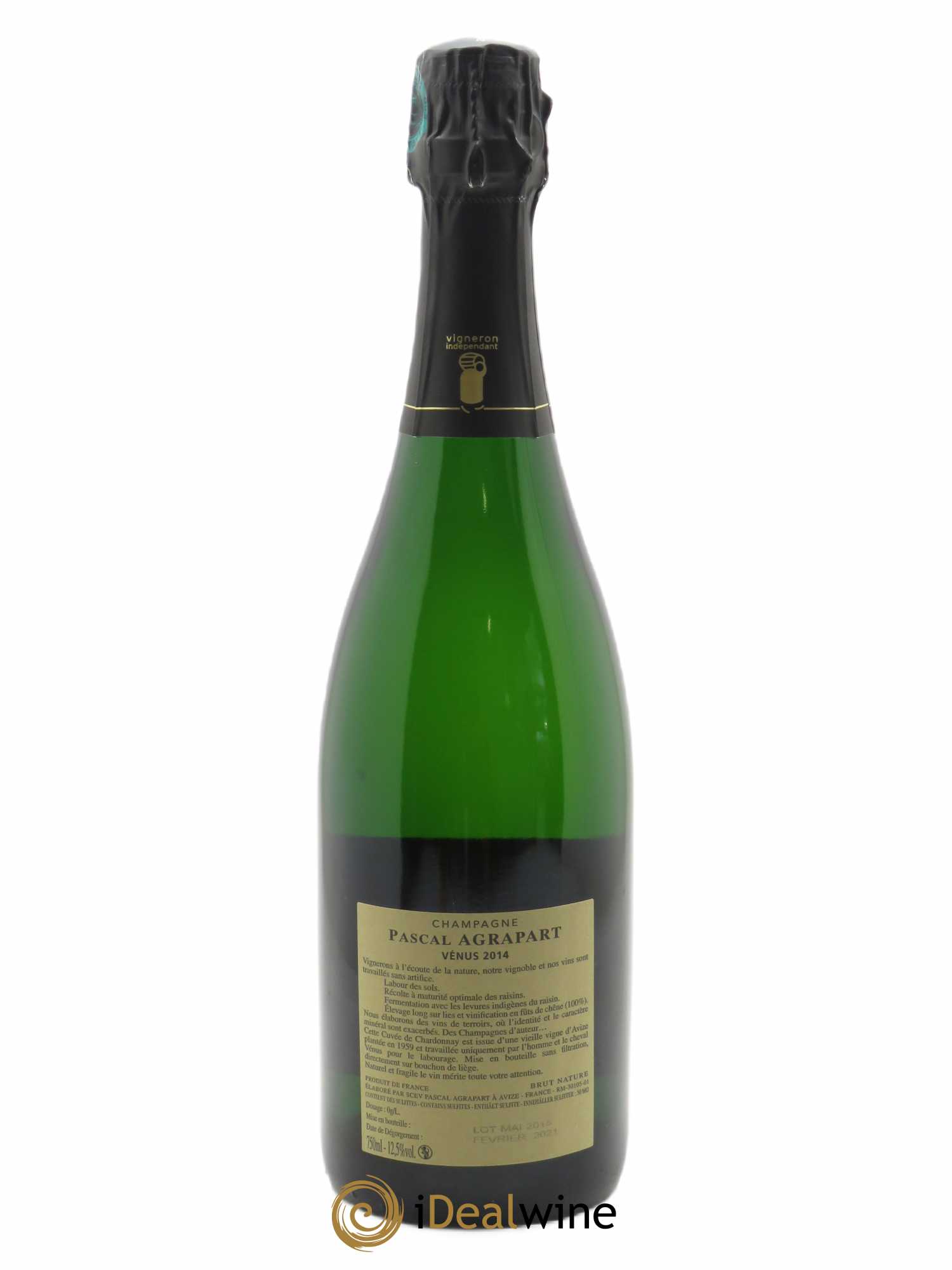 Vénus Blanc de Blancs Brut Nature Pascal Agrapart 2014 - Lot de 1 bouteille - 1