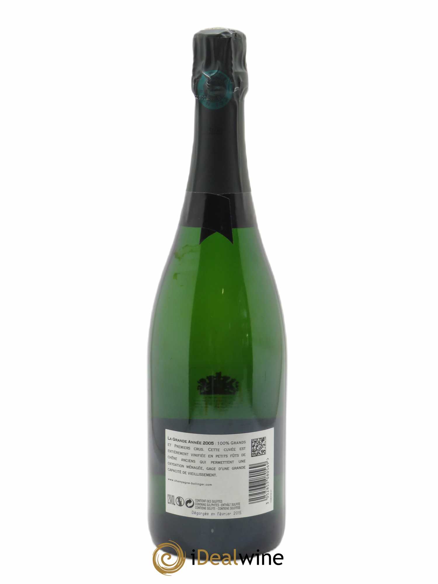 La Grande Année Brut Bollinger (CBO à partir de 3 bts) 2005 - Lot de 1 bouteille - 1