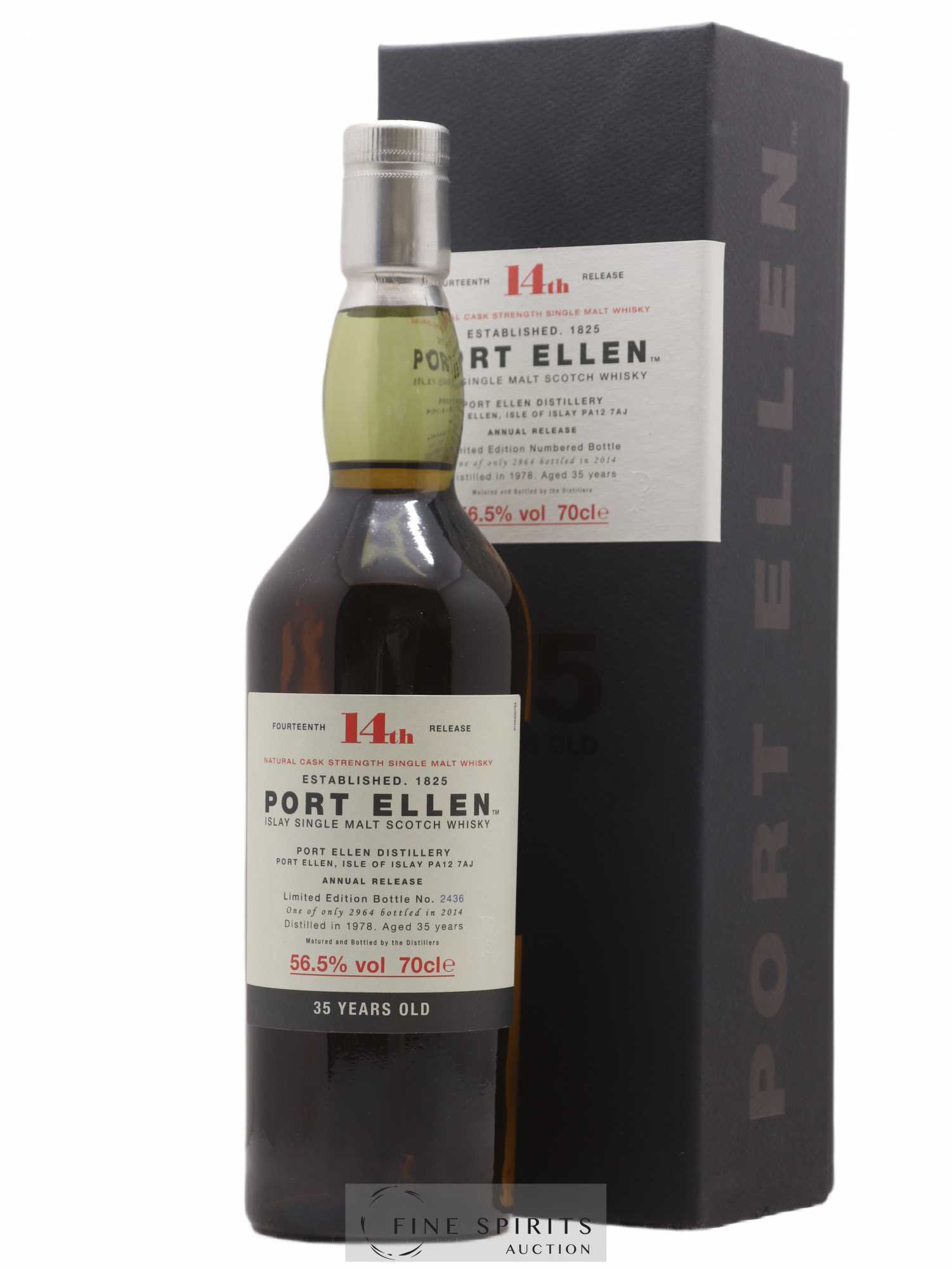 Port Ellen 35 years 1978 Of. 14th Release Natural Cask Strength - One of 2964 - bottled 2014 Limited Edition - Lot de 1 bouteille - 0