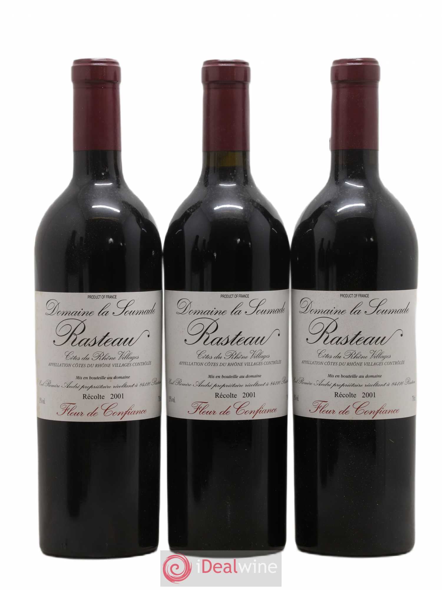 Rasteau Fleur de confiance La Soumade (Domaine) 2001 - Lot de 6 bouteilles - 1