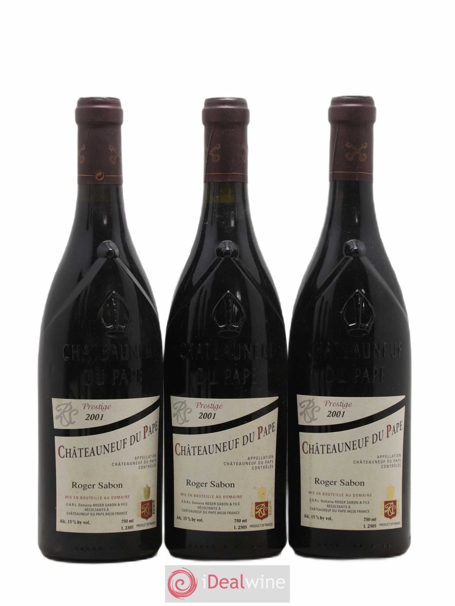 Châteauneuf-du-Pape Cuvée Prestige Roger Sabon (Domaine) 2001 - Lot de 6 bouteilles - 1