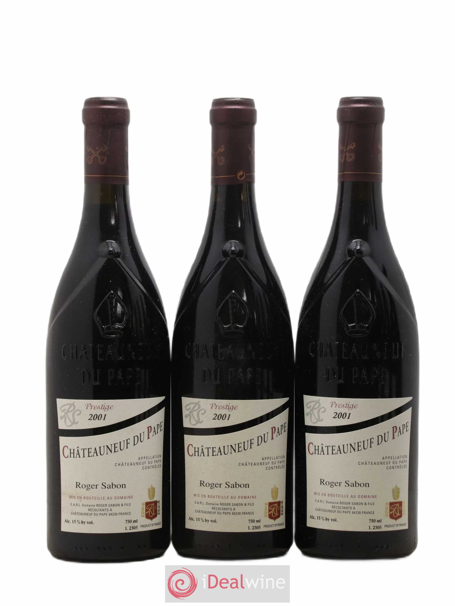 Châteauneuf-du-Pape Cuvée Prestige Roger Sabon (Domaine) 2001 - Lot de 6 bouteilles - 2