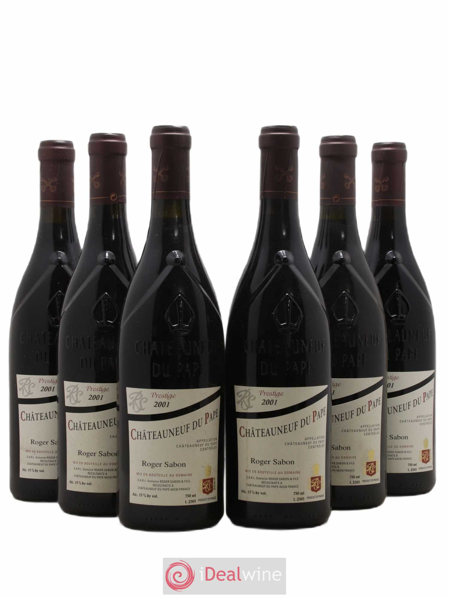 Châteauneuf-du-Pape Cuvée Prestige Roger Sabon (Domaine) 2001 - Lot de 6 bouteilles - 0