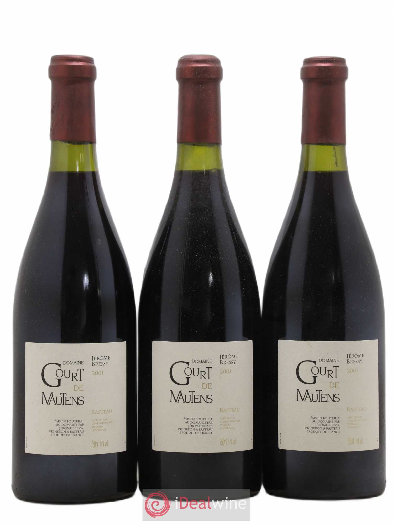 Rasteau Domaine Gourt de Mautens - Jérôme Bressy 2001 - Lot de 12 bouteilles - 4