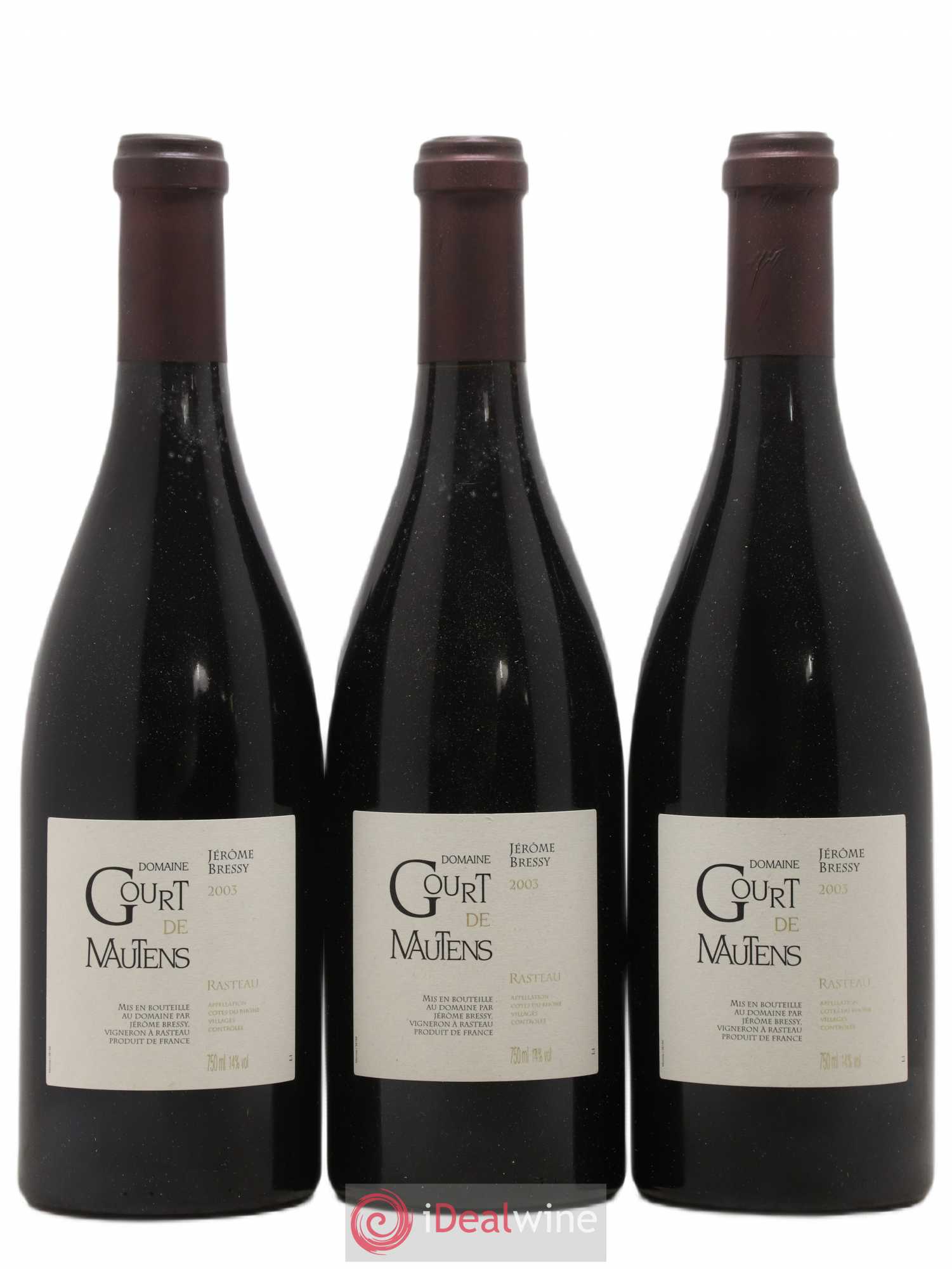 Rasteau Domaine Gourt de Mautens - Jérôme Bressy 2003 - Lot de 12 bouteilles - 3
